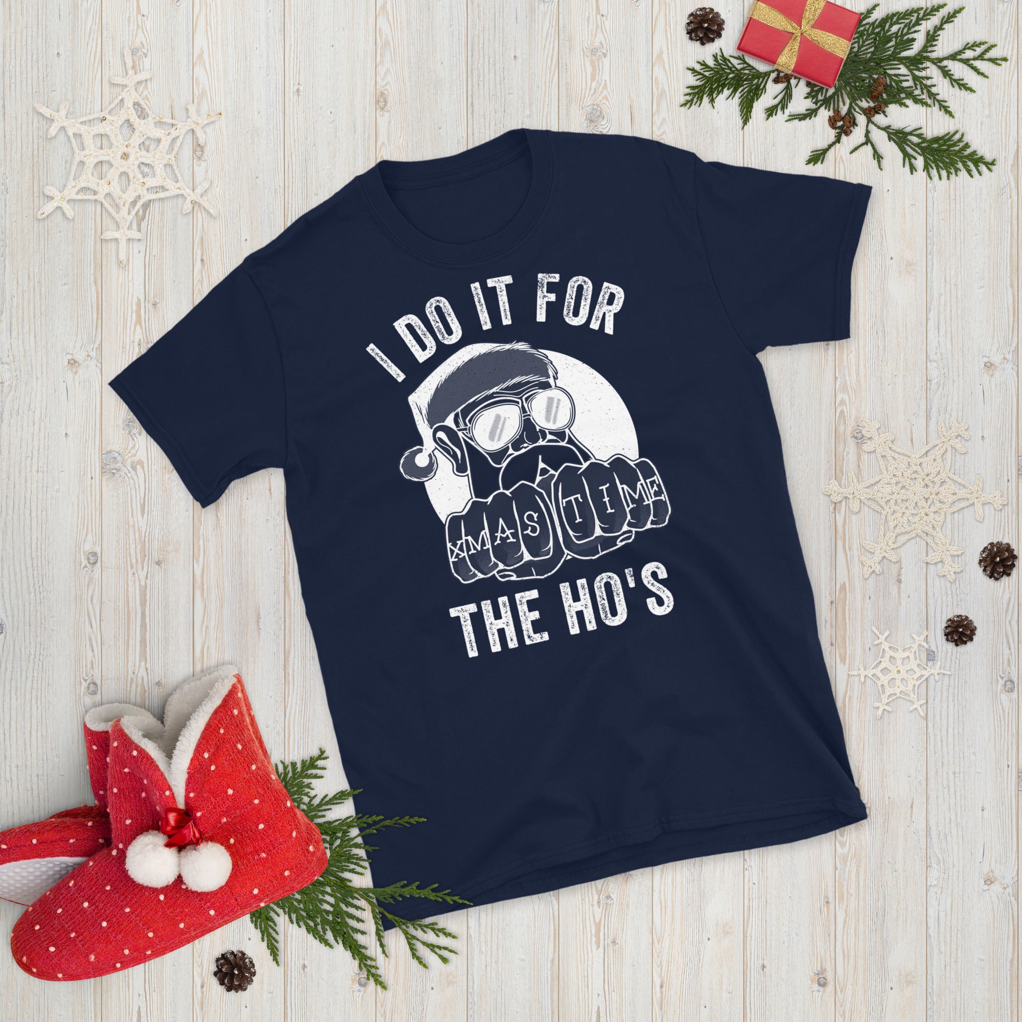 I Do It For The Hos Shirt, Rude Christmas Shirt, Santa Face Shirt, Santa Face Shirt, Rude Xmas Shirt, Offensive Xmas Gifts, Joke Xmas - Madeinsea©