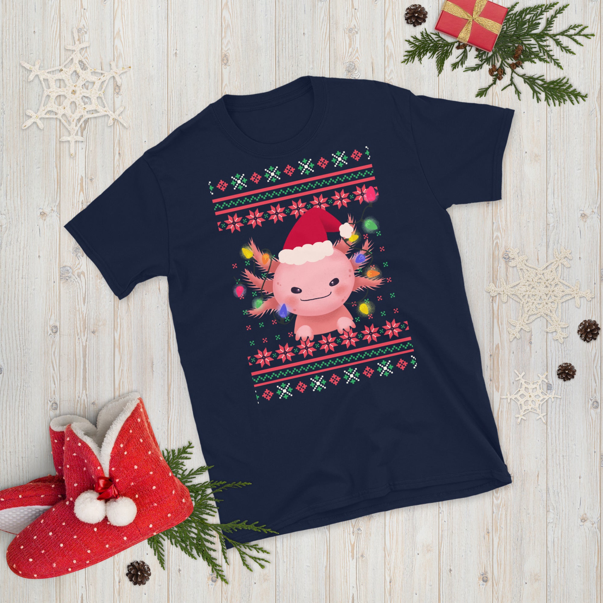 Axolotl Christmas Shirt, Merry Axolotlmas Shirt, Funny Axolotl T-Shirt, Christmas T-Shirt, Xmas Axolotl gift, Axolotl Lovers Gift