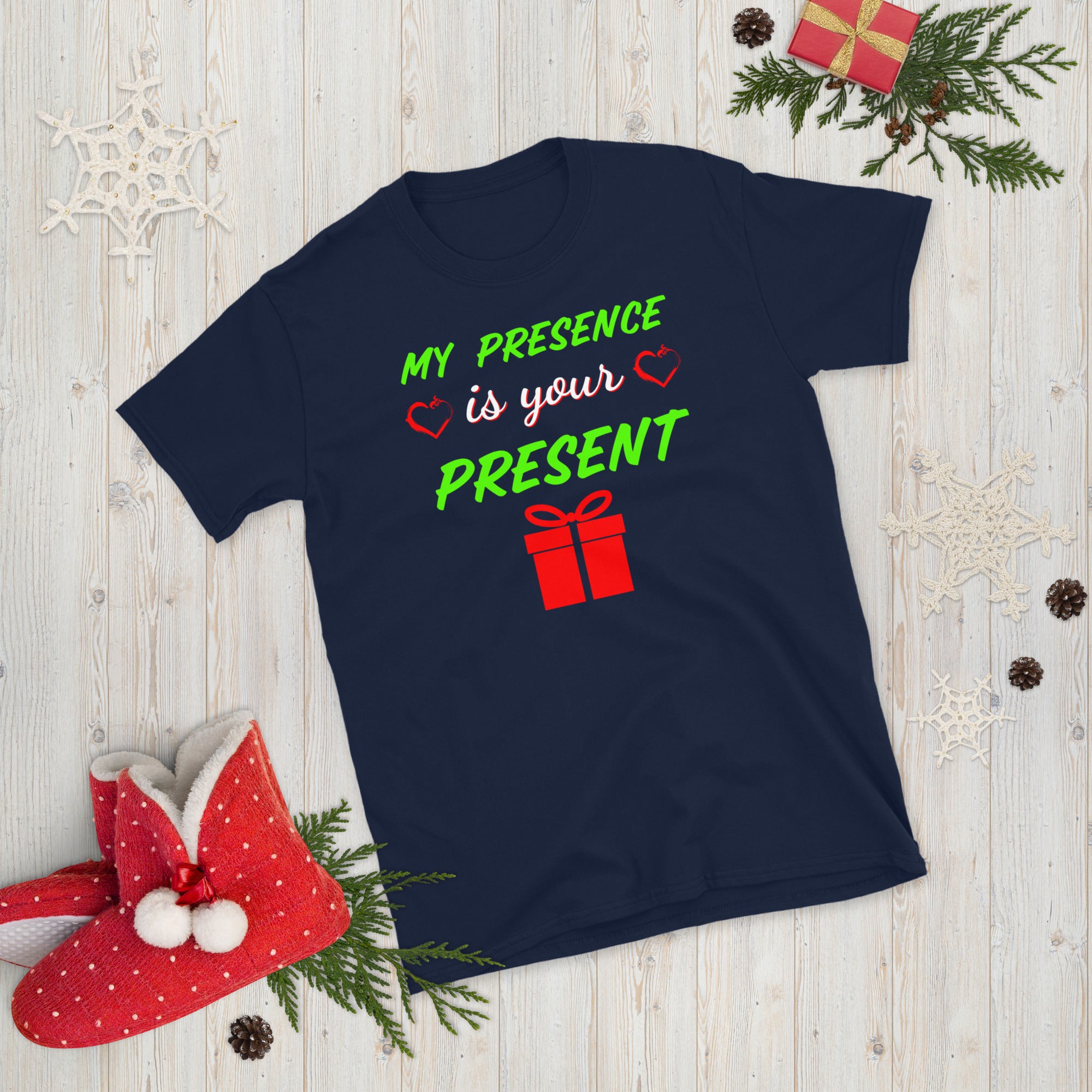 My Presence Is Your Present, Christmas Holiday Shirt, Funny Christmas Shirt, Christmas Shirts, Christmas Gifts For Couples, Xmas Shirts