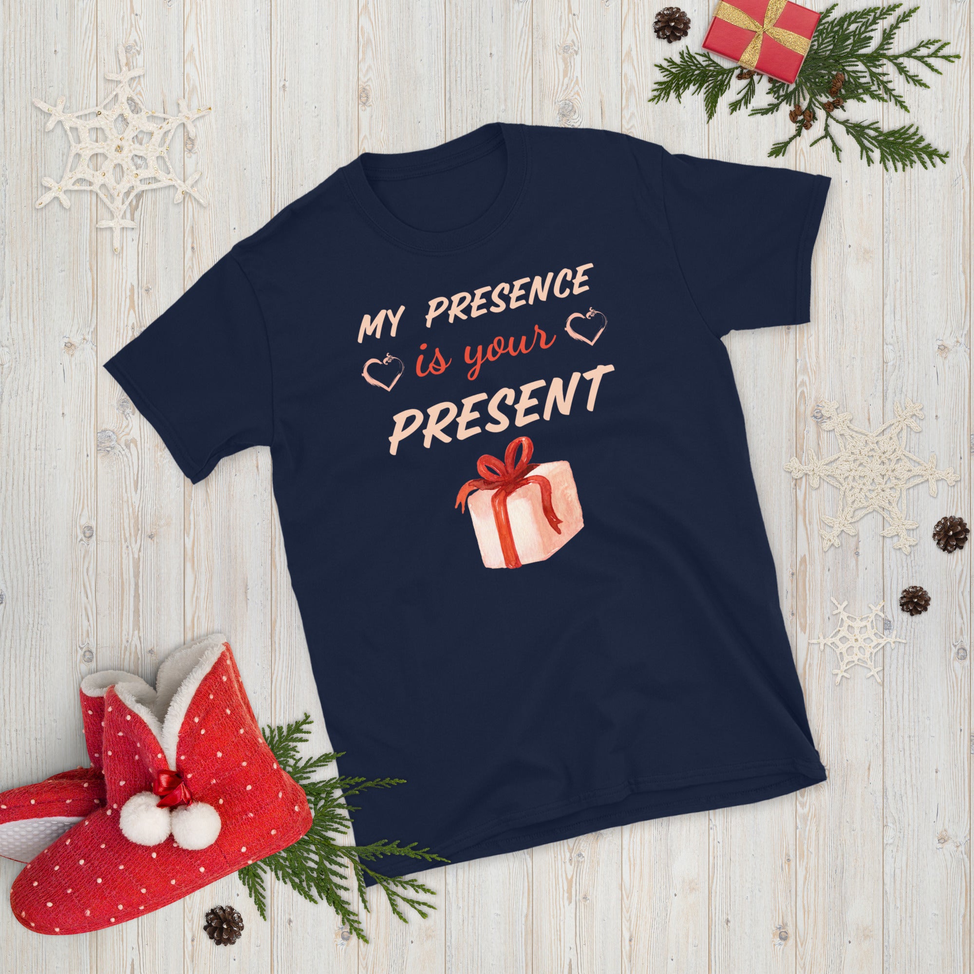 My Presence Is Your Present Shirt,Christmas Shirt for Women,Merry and Bright, Funny Xmas Shirt,Cute Party Shirt, New Year Tee, Xmas Pajamas