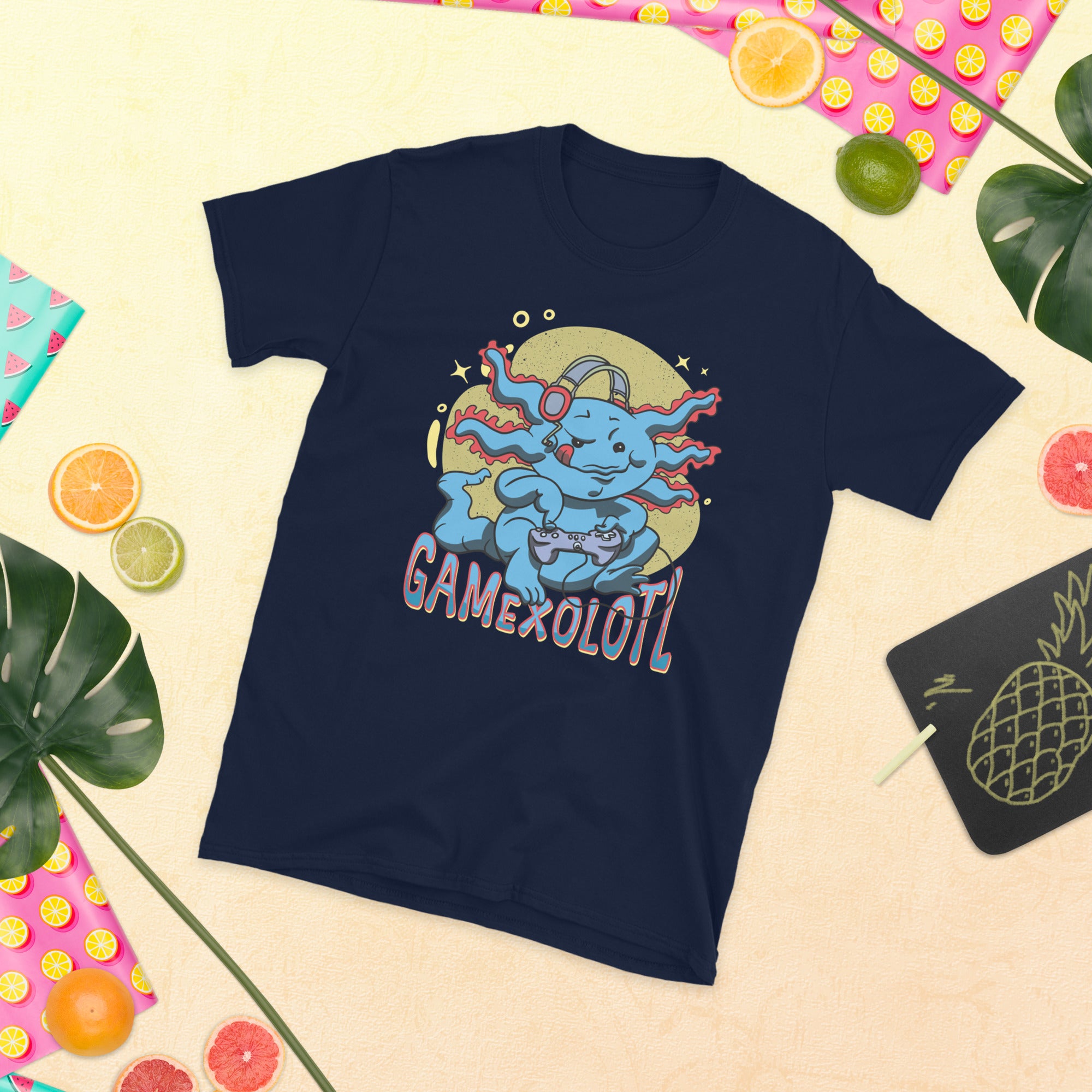 Axolotl Gamer T-Shirt, Axolotl Playing Video Games, Axolotl Shirt, Gamesolotl, Gamexolotl T Shirt, Mexican Salamander Gaming Gift