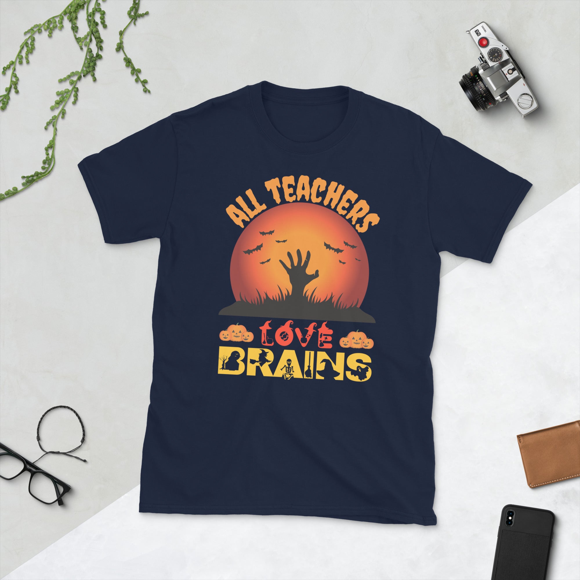 All Teachers Love Brains, Teacher Halloween Shirt, Funny Teacher Halloween Costume, Teacher Fall Gift, Spooky Teacher Tshirt, Halloween Gift - Madeinsea©