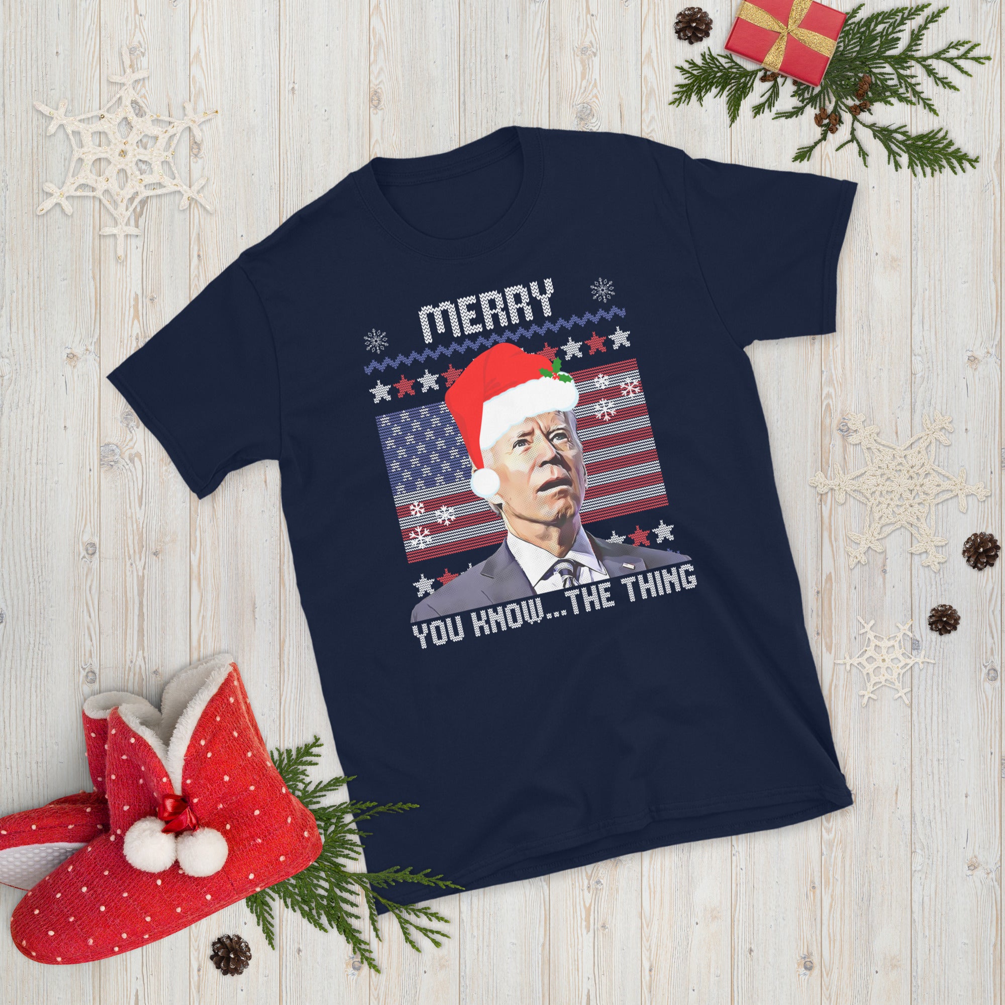 Merry You Know The Thing, Christmas Biden Shirt, Funny Confused Joe Biden Xmas Tshirt, Santa Joe Biden T Shirt, Republican Gifts, FJB Shirt