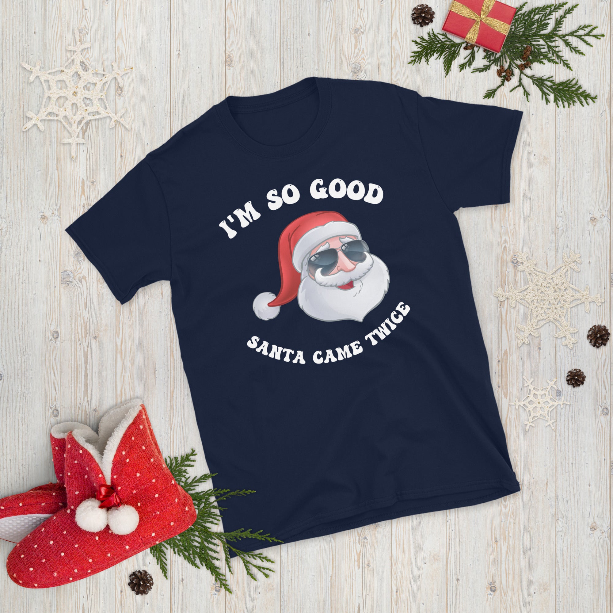 Naughty Couple Christmas Shirts, I&#39;m So Good Santa Came Twice Shirt, Couples Ugly Christmas Tees, Funny Christmas Gifts, Xmas Adult Humour - Madeinsea©