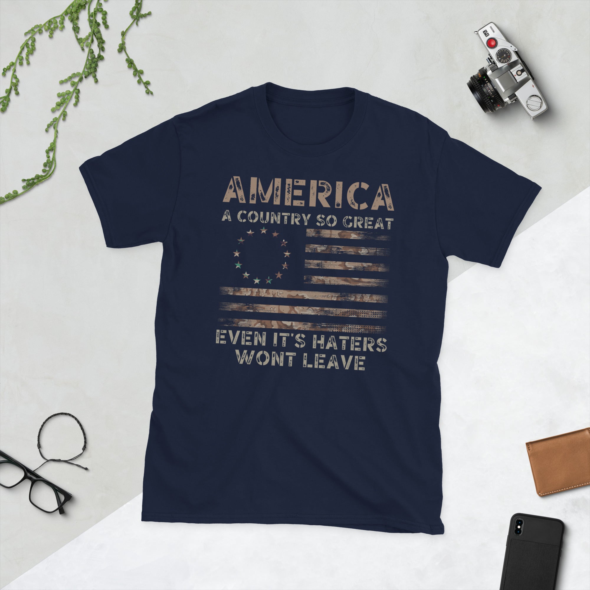 America A Country So Great Even Its Haters Wont Leave Funny 4th Of July Shirt, USA T-Shirt, Girl US Flag Tee, Independence Day, Patriot - Madeinsea©