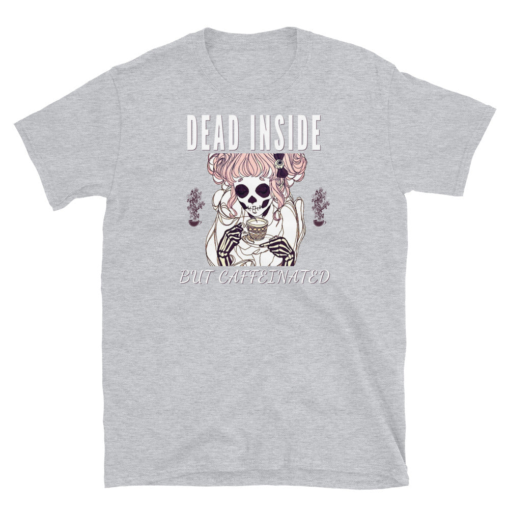 Dead Inside but Caffeinated, Coffee Skeleton shirt, Dead inside shirt, funny coffee skeleton mom shirt,funny coffee shirt - Madeinsea©