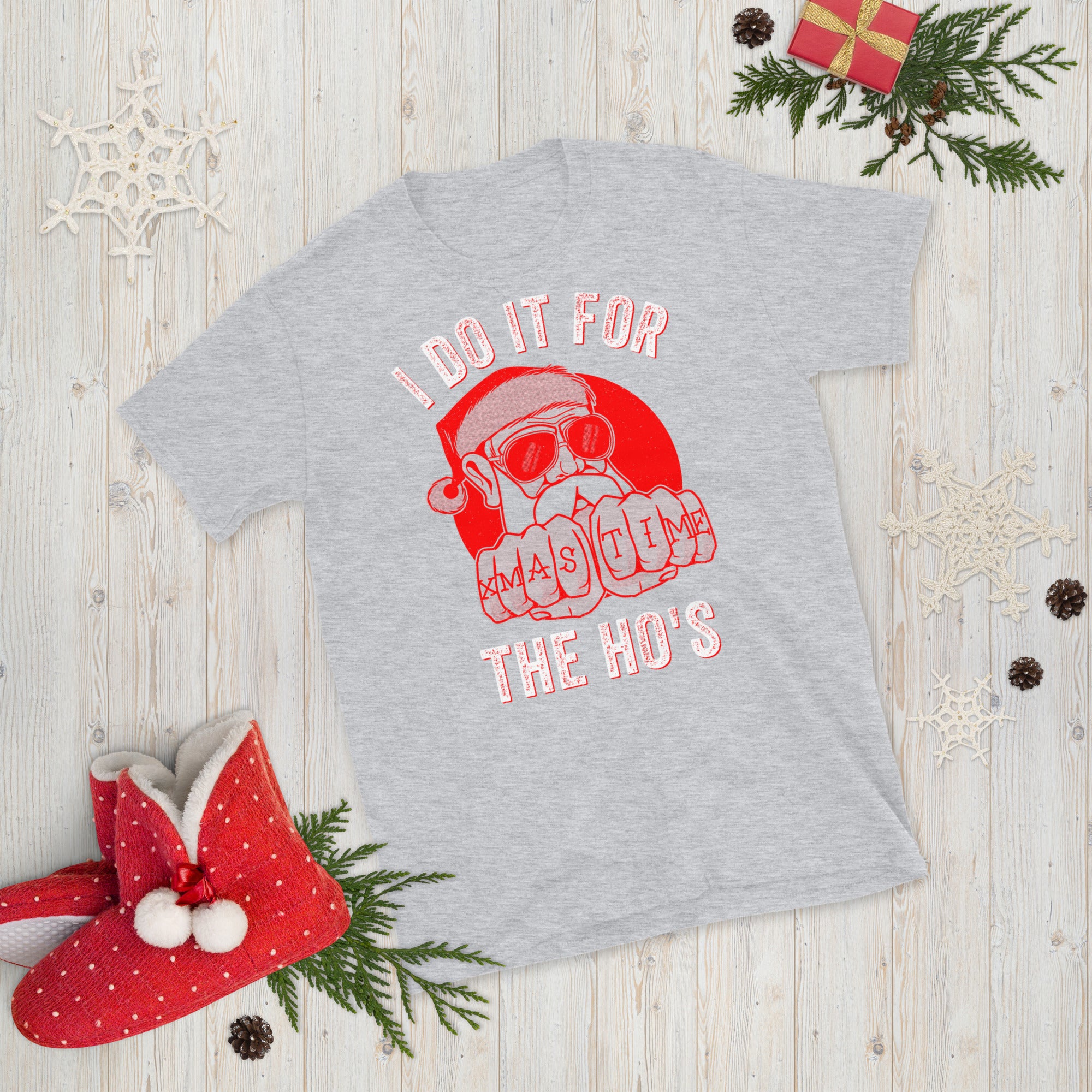 I Do It For The Hos Shirt, Rude Christmas Shirt, Santa Face Shirt, Santa Face Shirt, Rude Xmas Shirt, Offensive Xmas Gifts, Joke Xmas - Madeinsea©