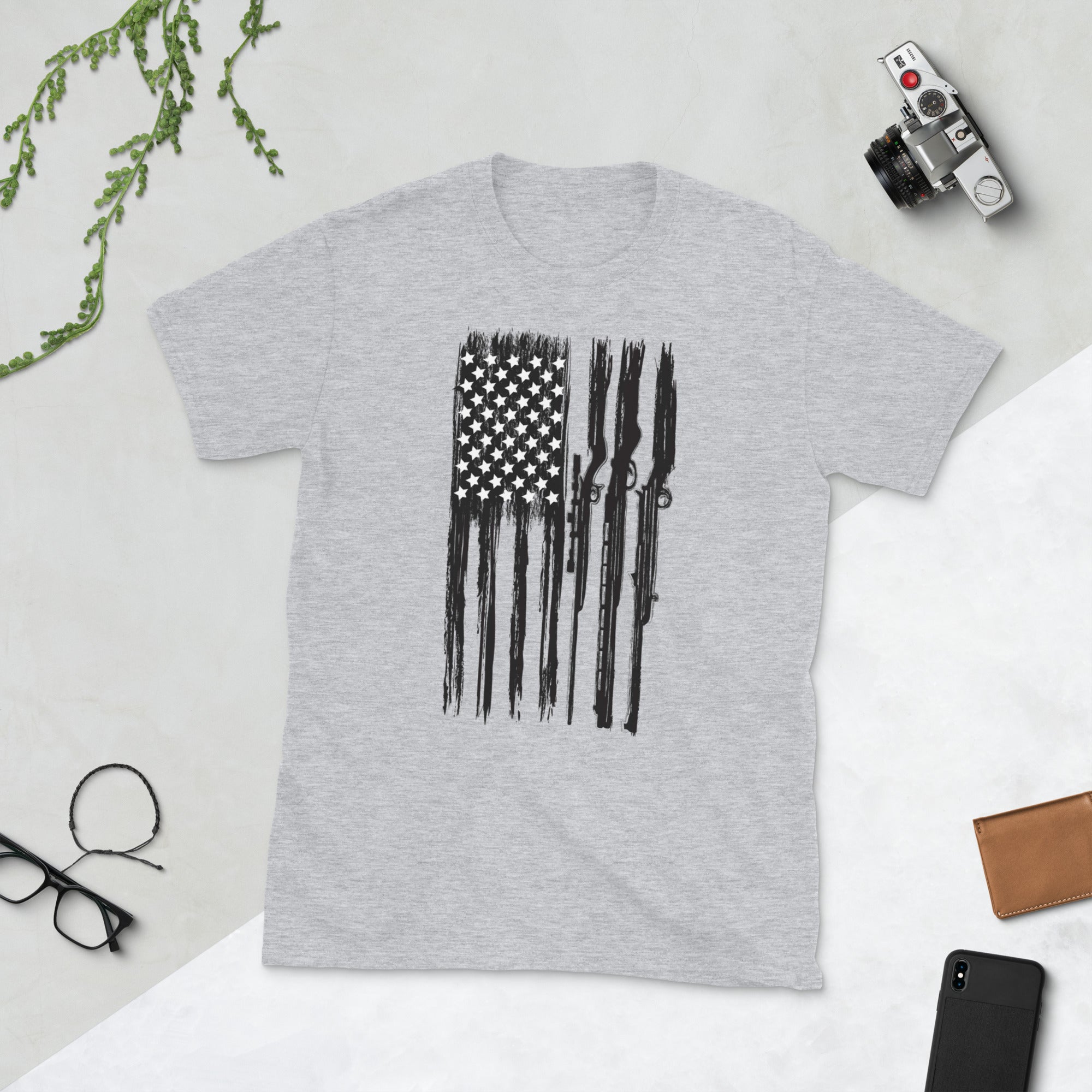 American USA Gun Flag Shirt, 2nd Amendment Shirt, Pro Gun T-Shirt, 2A Shirt, Patriotic Gifts, 1776 Shirt, Rifle Flag Tee, 2nd That Shirt - Madeinsea©