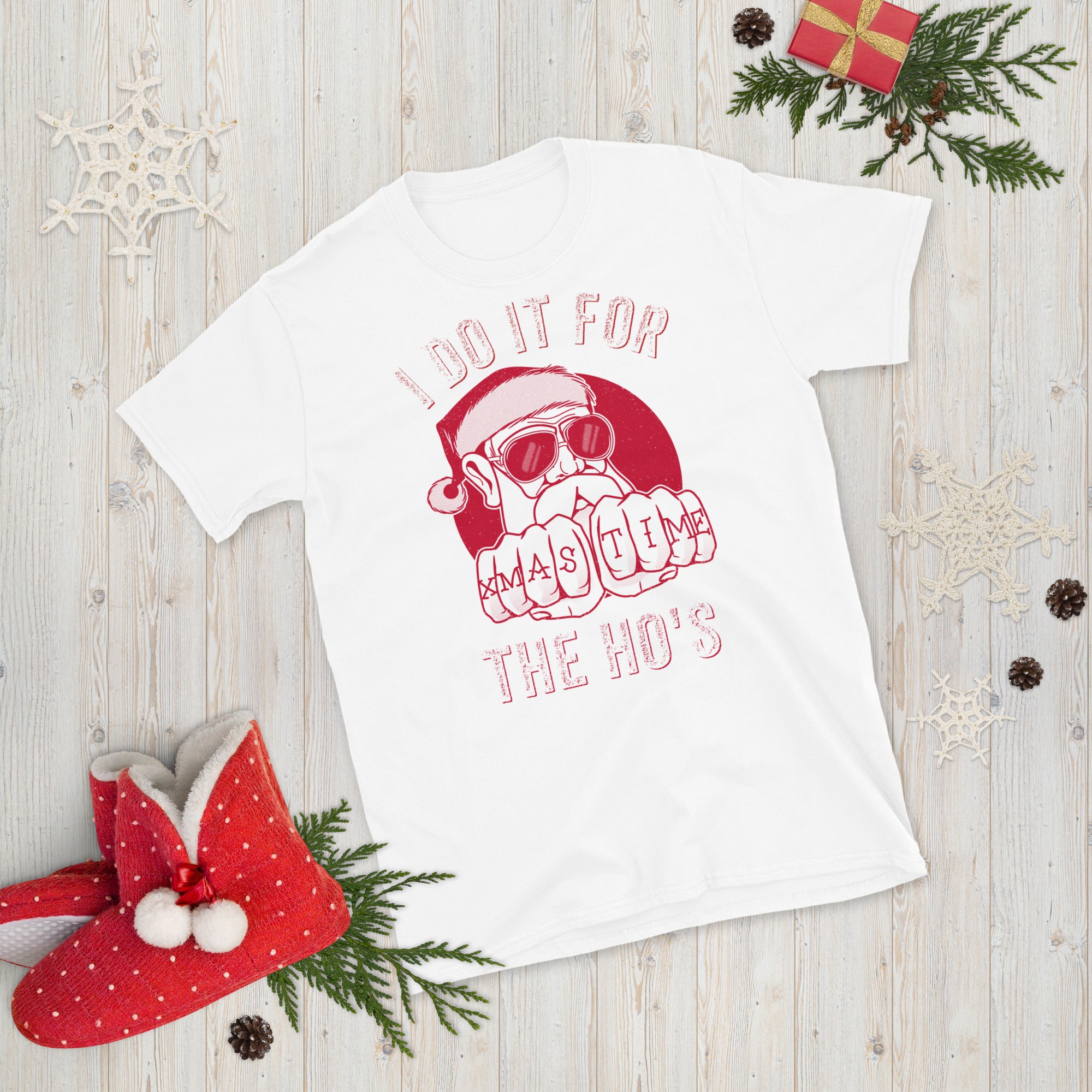 I Do It For The Hos Shirt, Rude Christmas Shirt, Santa Face Shirt, Santa Face Shirt, Rude Xmas Shirt, Offensive Xmas Gifts, Joke Xmas - Madeinsea©