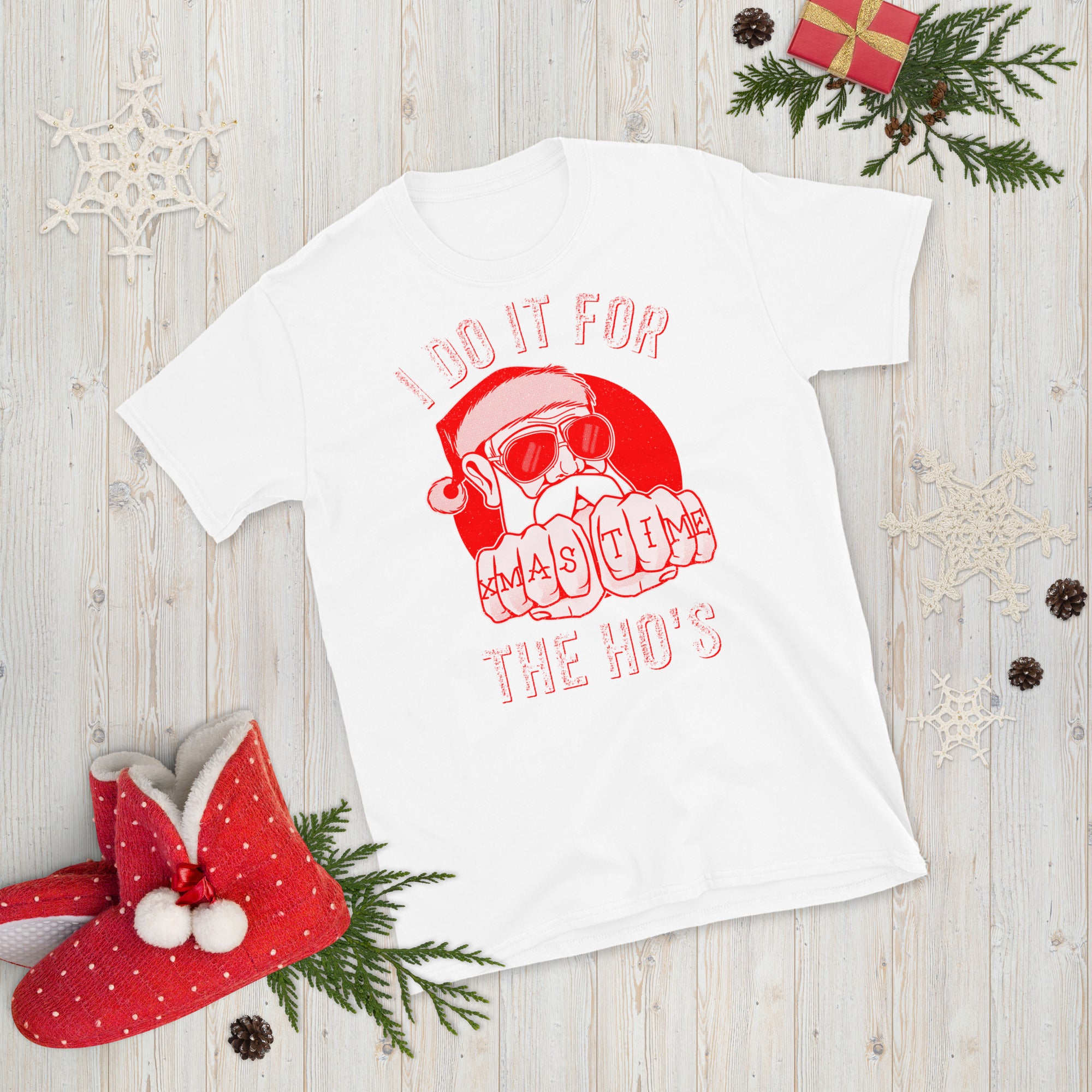 I Do It For The Hos Shirt, Rude Christmas Shirt, Santa Face Shirt, Santa Face Shirt, Rude Xmas Shirt, Offensive Xmas Gifts, Joke Xmas - Madeinsea©