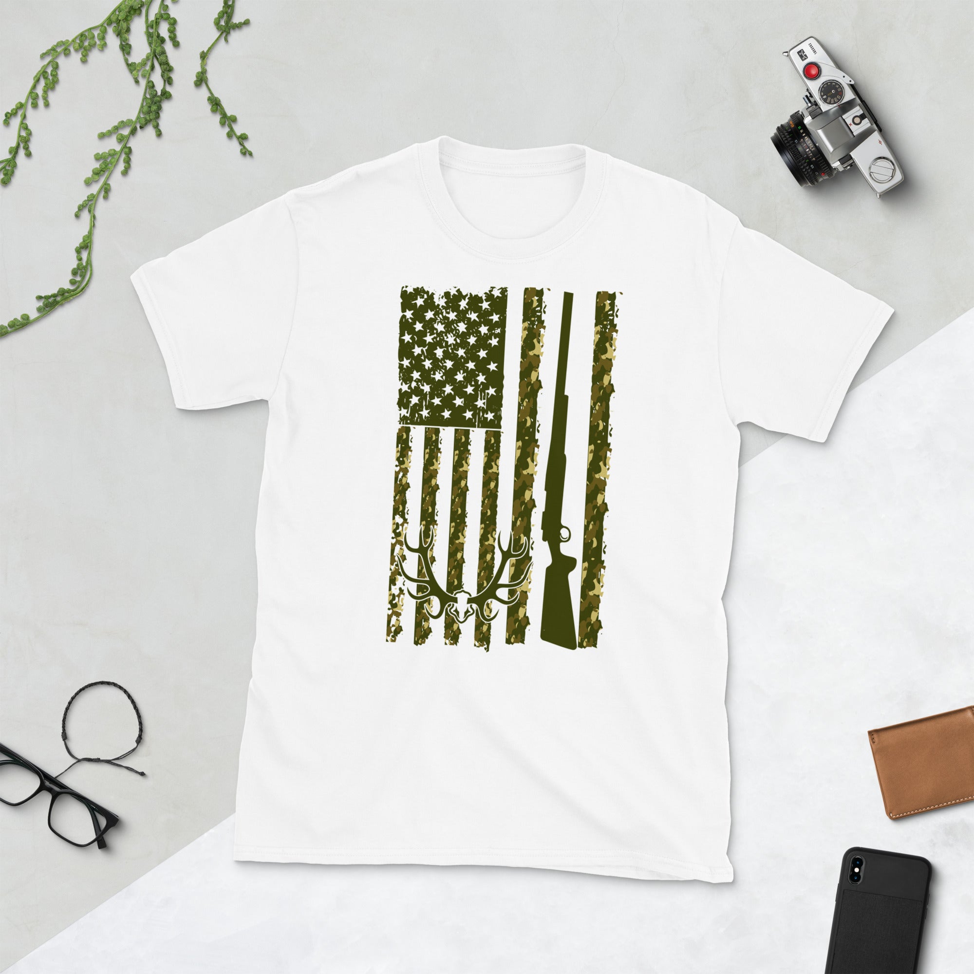 Hirschjagd USA Flagge Shirt, Bockjagd T-Shirt, Jäger Geschenk Shirt, Jagd Geschenke, Hirschjagd Shirt, Jagdsaison, Jäger Leben Shirt