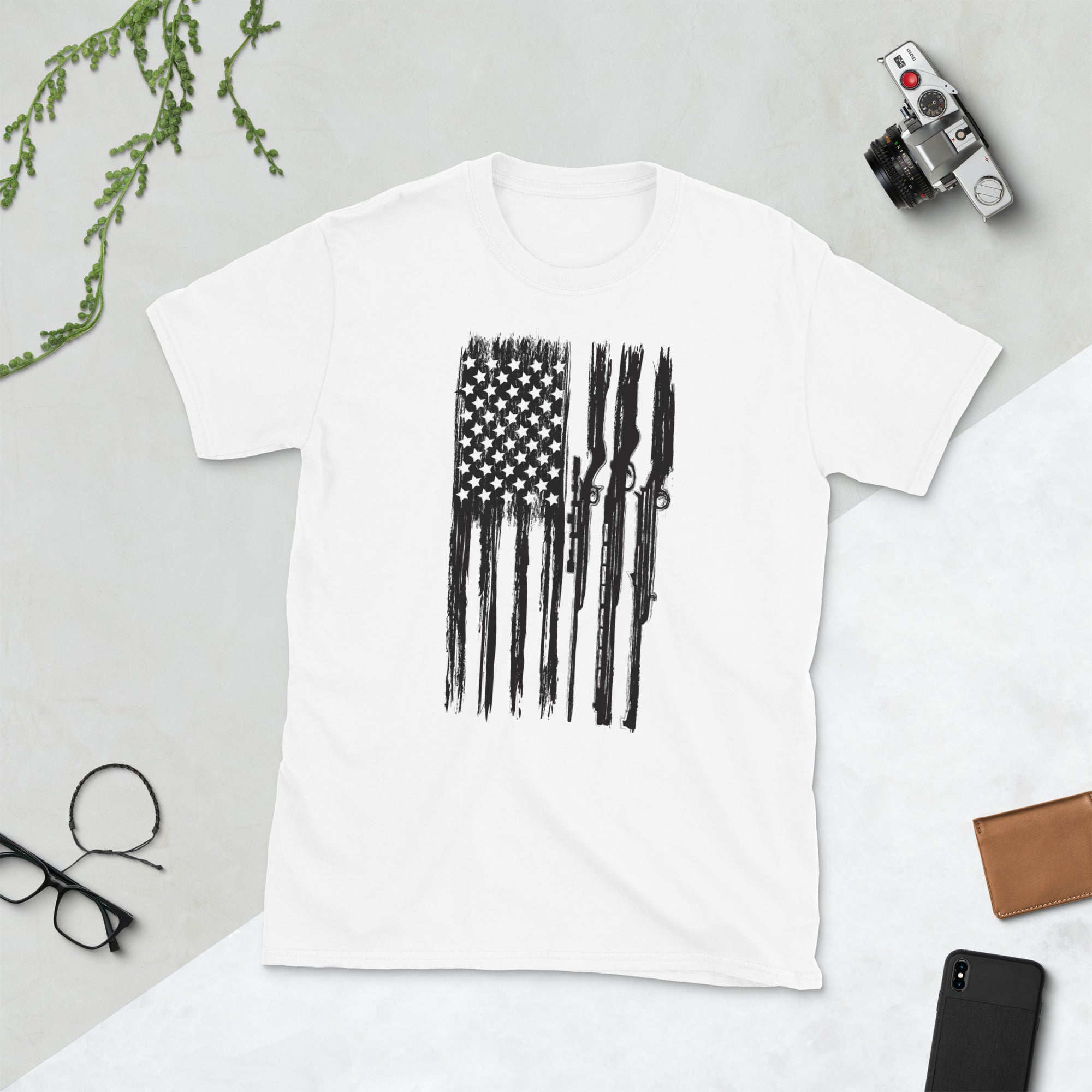 Hunting USA Flag Shirt, Rifle Hunting T Shirts, American Hunter Shirt, Deer Hunting Shirt, Gifts for Hunter, Forest Hunting, Hunting Season - Madeinsea©
