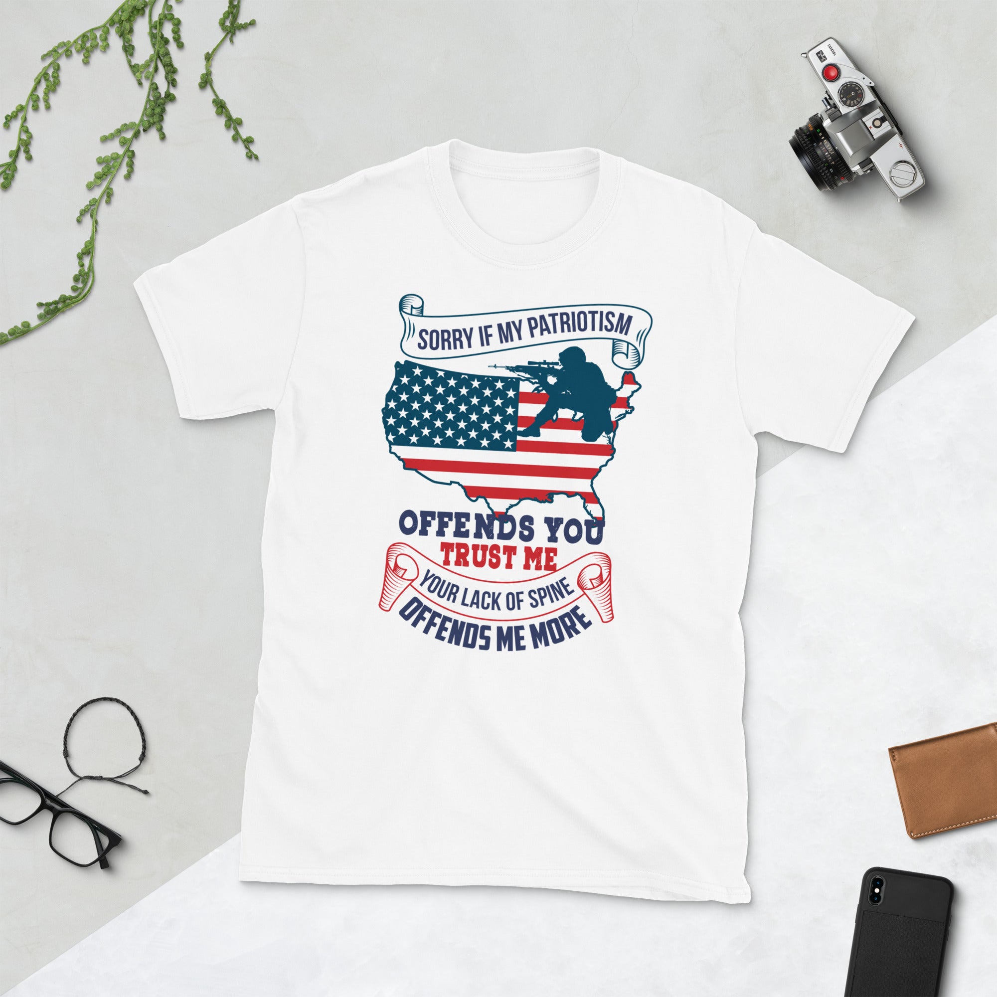 Sorry If My Patriotism Offends You, Sarcastic Patriotic Shirt, 2nd Amendment Shirt, USA American Flag, Patriotic Gifts, Pro Guns T Shirt - Madeinsea©