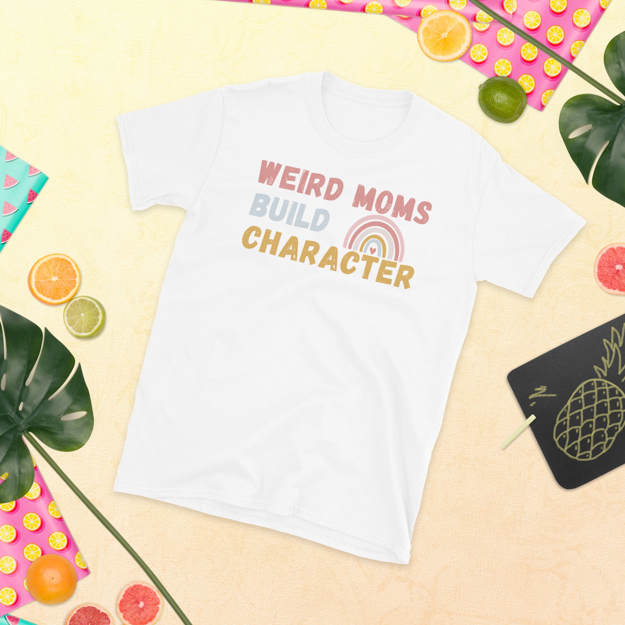 Boho Rainbow Weird Moms Build Character Shirt, Weird Mom Shirt, Funny Mothers Day Gift, Awkward Mama Shirt, Cool Mom Shirt, Funny Mom TShirt