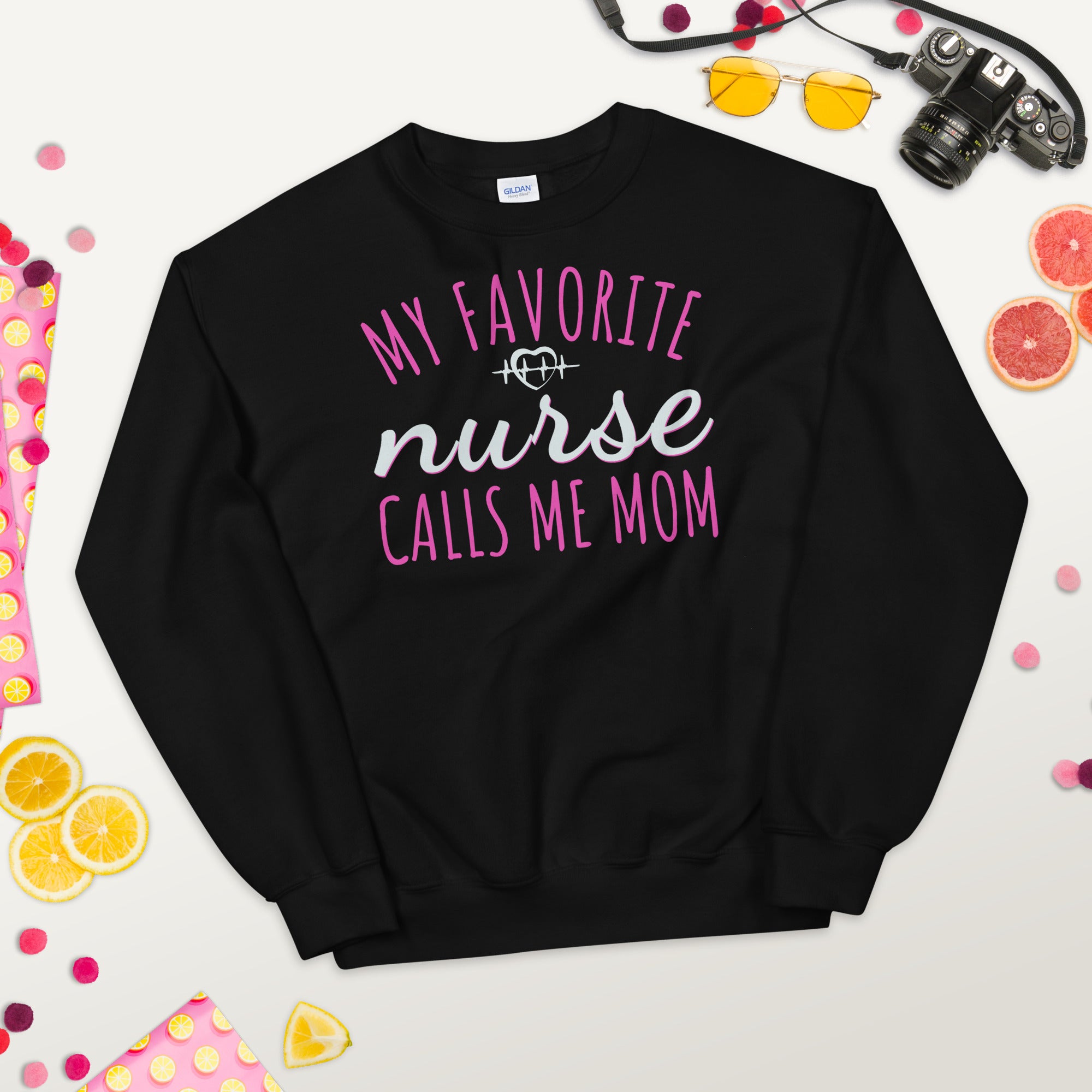 My Favorite Nurse Calls Me Mom Sweatshirt, Nurse Mom Sweatshirt, Nurse mom gift, proud nurse mom of nurse, cute nurse sweater, nurse sweater