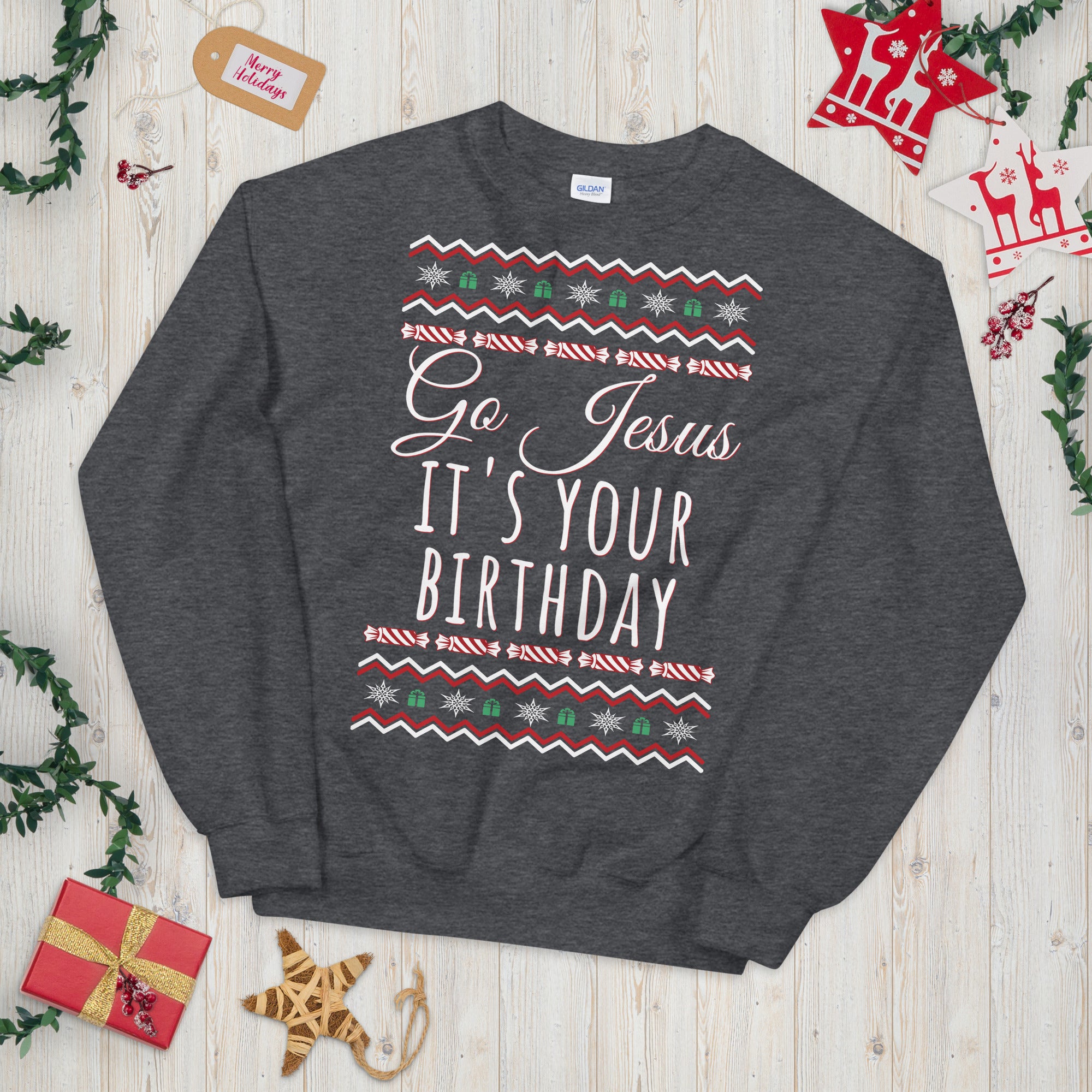 Go Jesus It's Your Birthday Christmas Sweatshirt, Go Jesus Sweatshirt, Jesus Birthday Sweater, Holiday Sweatshirt, Ugly Christmas Sweater