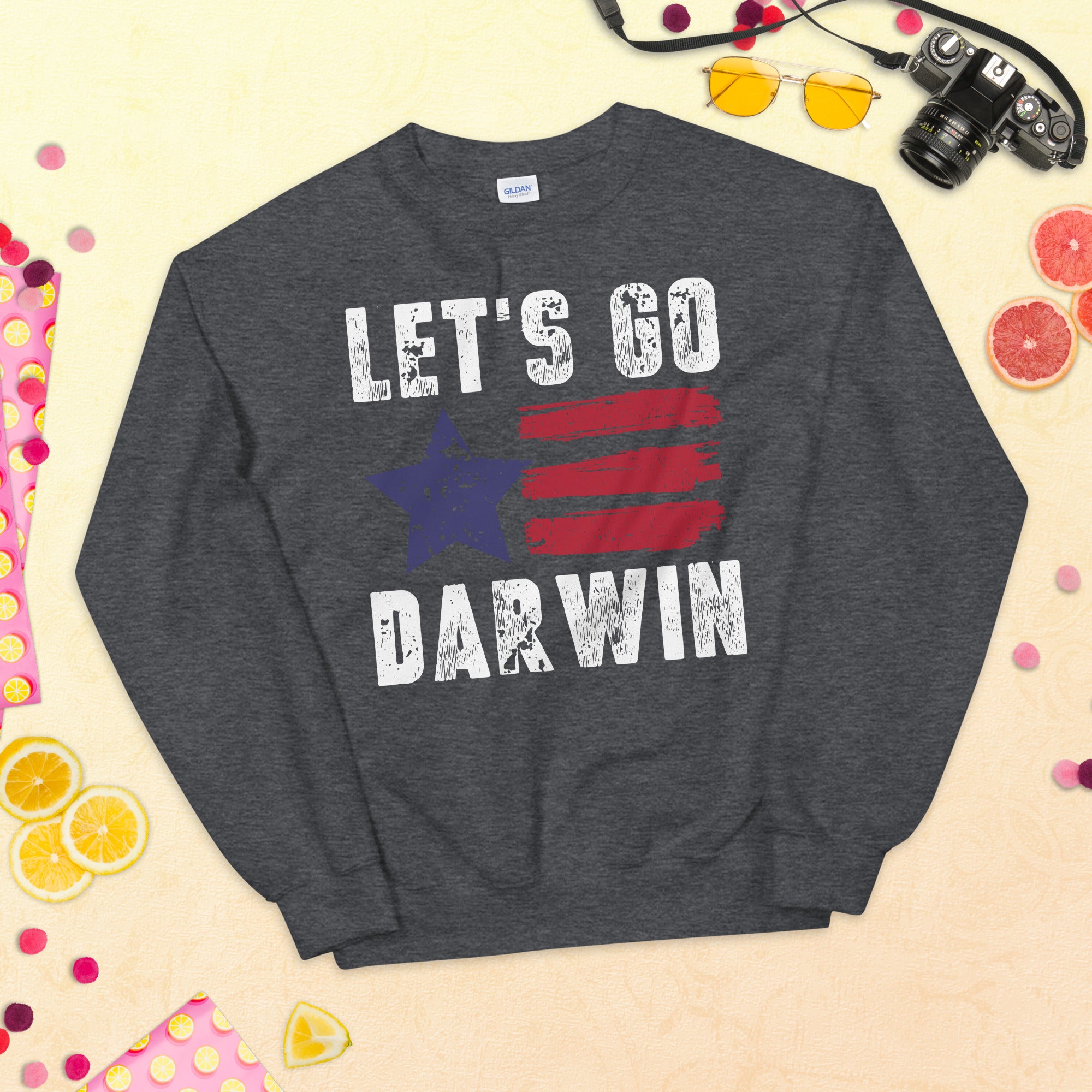 Lets Go Darwin Sweater, Let's Go Darwin Shirt, Fully Vaccinated Sweatshirt, Pro Vaccine, Pro Biden, Funny Vaccinated Tee, Funny Democrat - Madeinsea©
