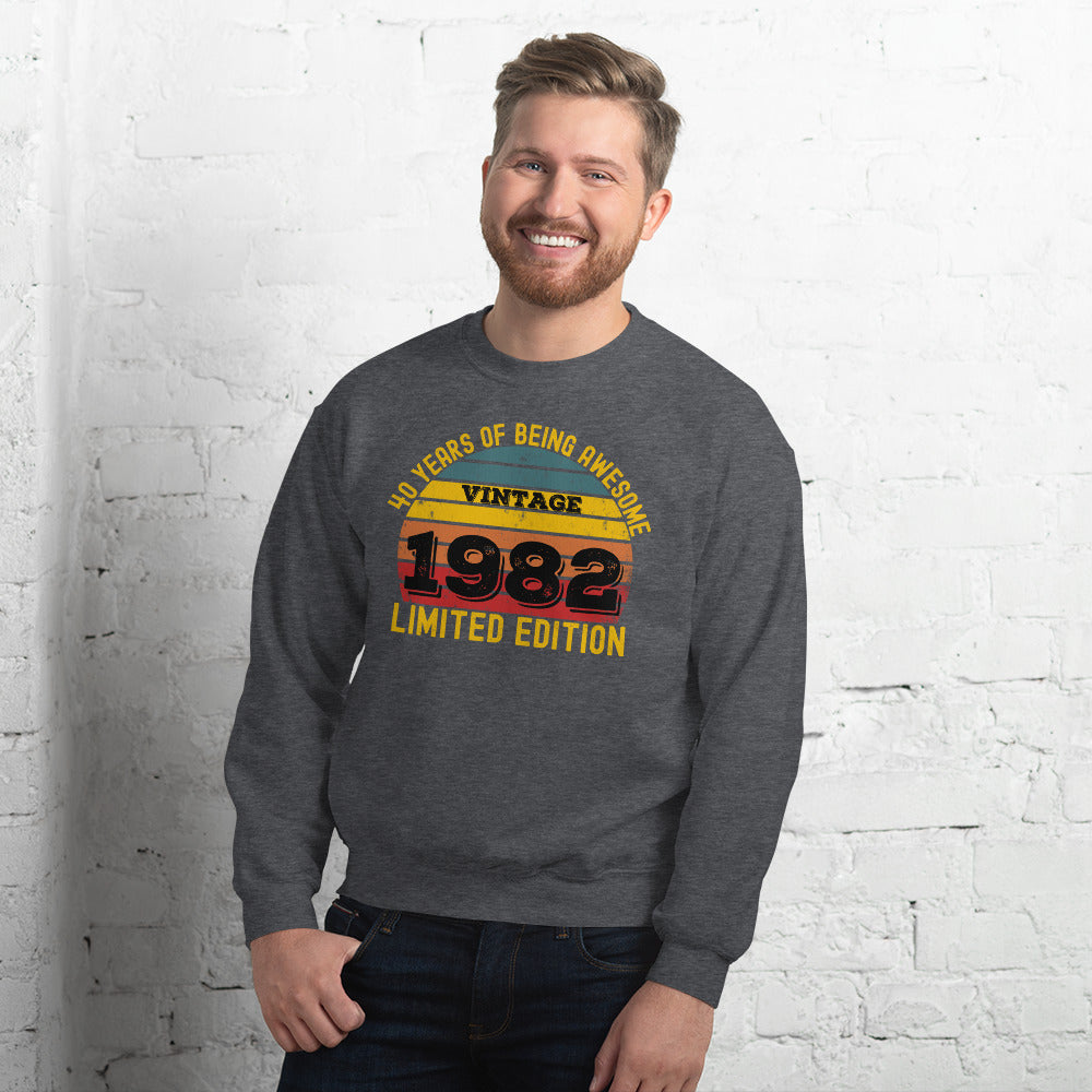 40th Birthday Gift, 40th Birthday Sweatshirt, Born in 1982 Birthday Shirt, Birthday Gift For 40th, Vintage 40th Birthday, Limited Edition - Madeinsea©
