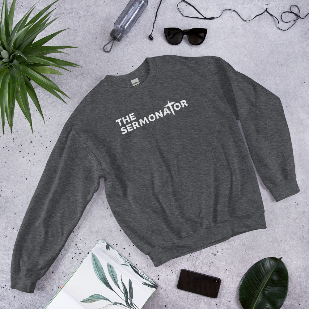 The Sermonator Sweatshirt, Funny Preacher Gift, Pastor Shirt, Missionary Sweater, Gifts For Pastor, Christian Preacher Crewneck Sweatshirt - Madeinsea©
