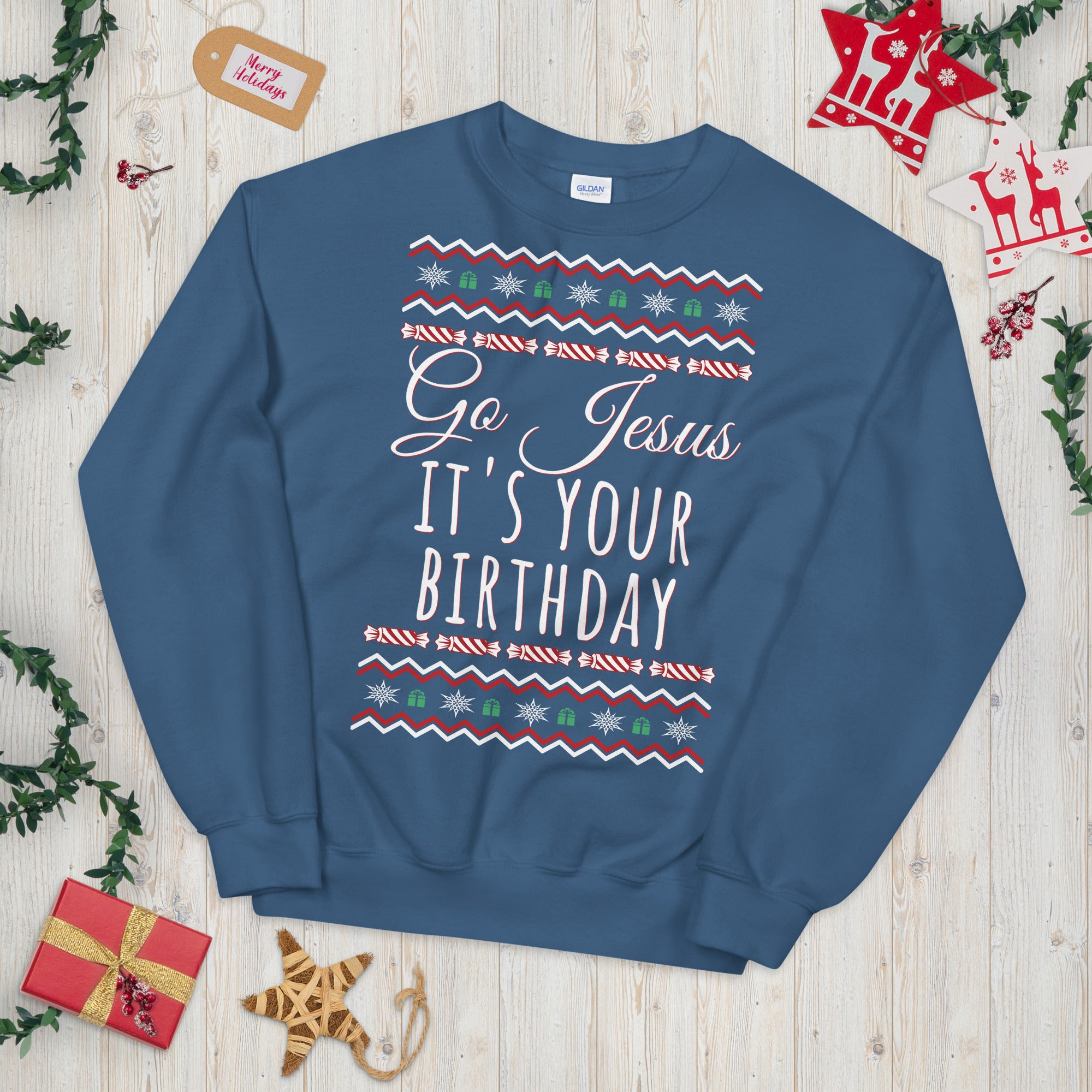Go Jesus It's Your Birthday Christmas Sweatshirt, Go Jesus Sweatshirt, Jesus Birthday Sweater, Holiday Sweatshirt, Ugly Christmas Sweater