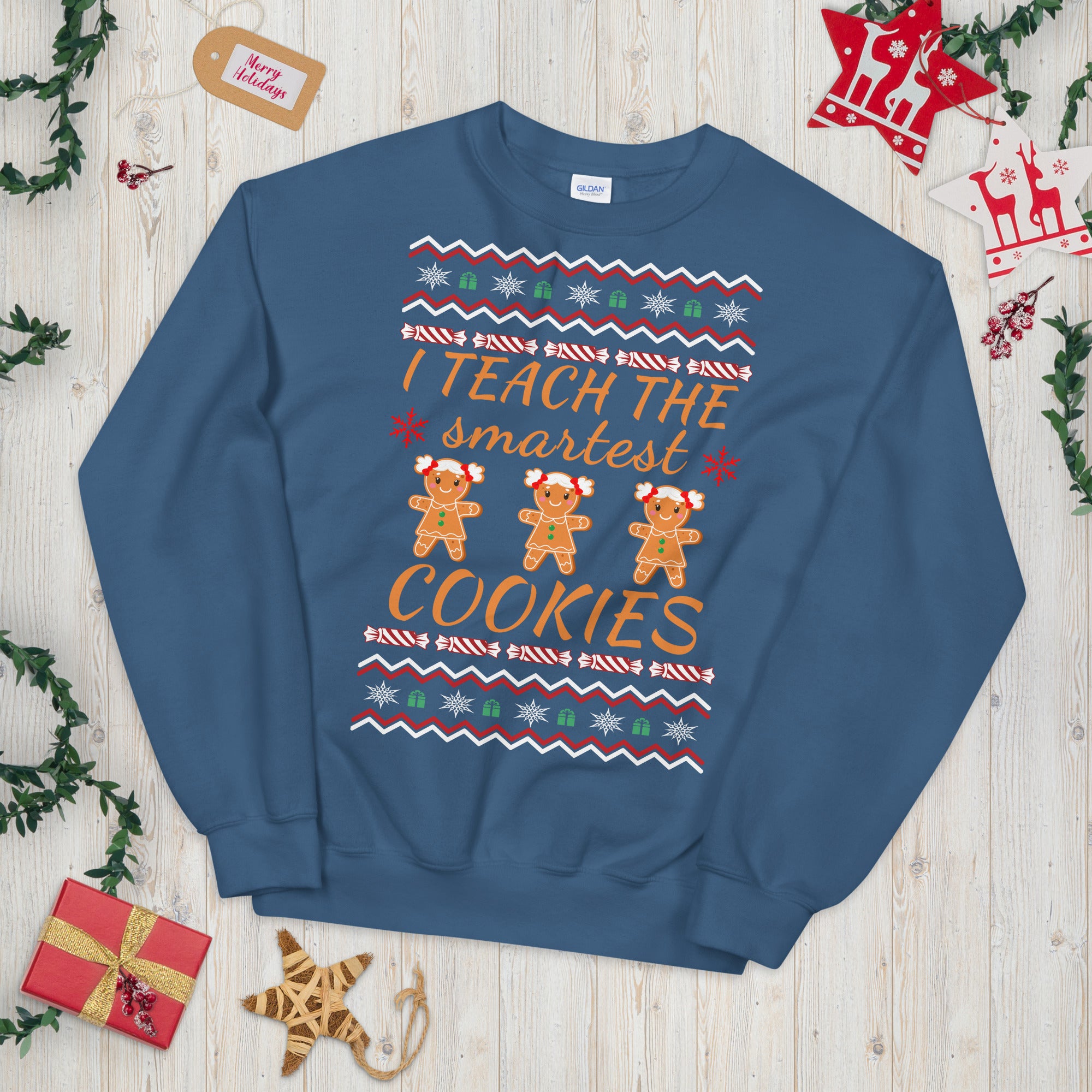Ich unterrichte die klügsten Kekse, Weihnachts-Sweatshirt für Lehrer, Weihnachtsgeschenke für Lehrer, klügste Kekse, Smart Cookies Sweater, Weihnachtslehrer