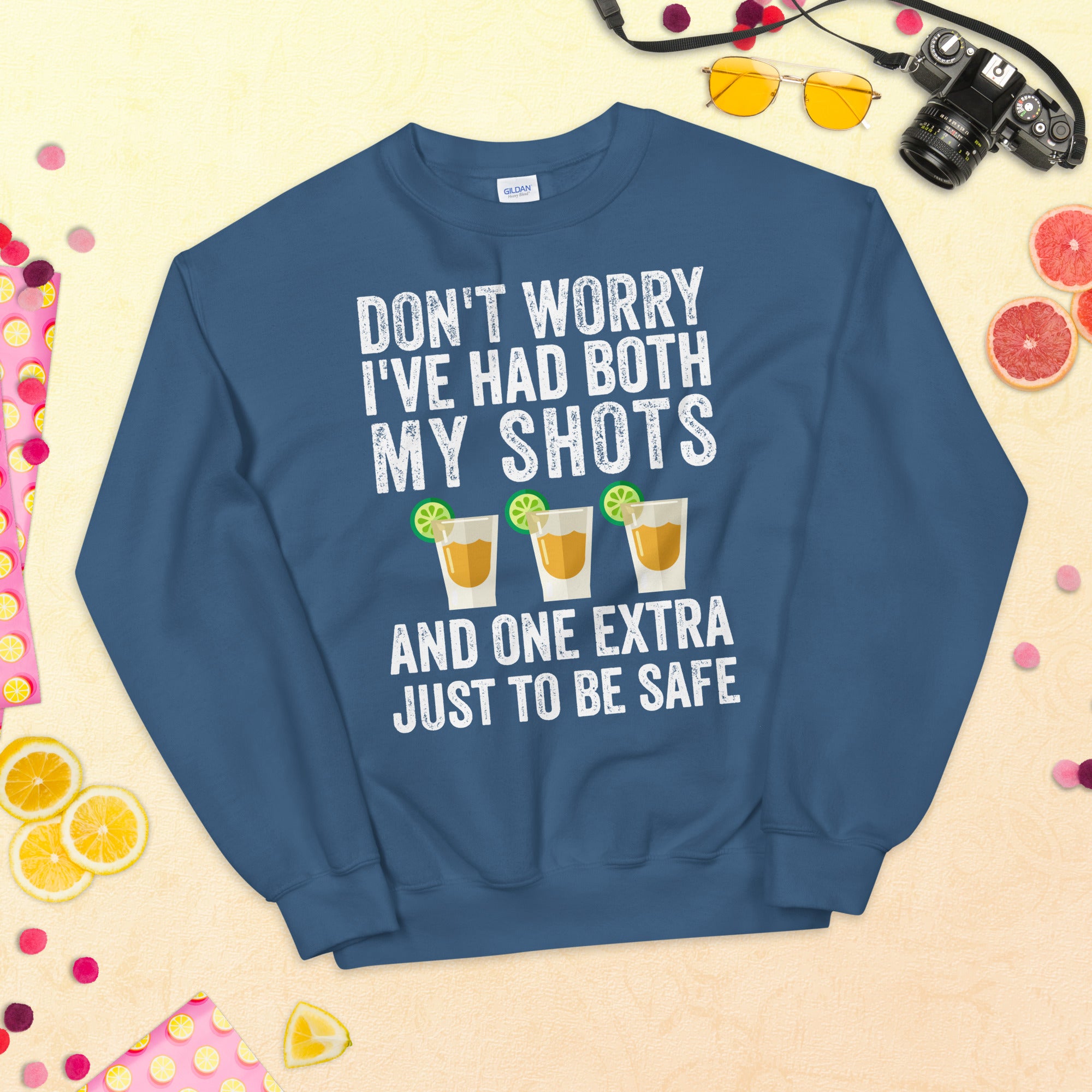 Keine Sorge, ich habe beide meine Impfungen erhalten. Lustiges Tequila-Vintage-Shirt, Auffrischungsimpfung, dritte Impfung, Extraimpfung, Lustiger Tequila-Shot