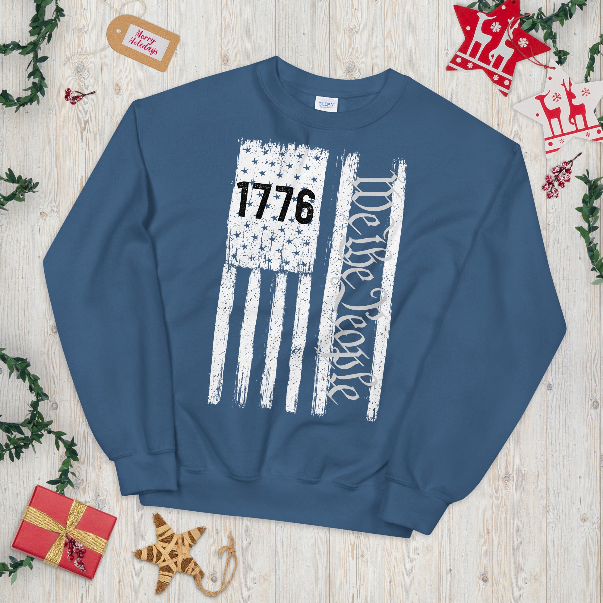 1776 We The People Sweater, Patriotic USA American Flag, Vintage US Flag Shirt, Independence Day, 1776 Sweater, We the people patriotic gift - Madeinsea©
