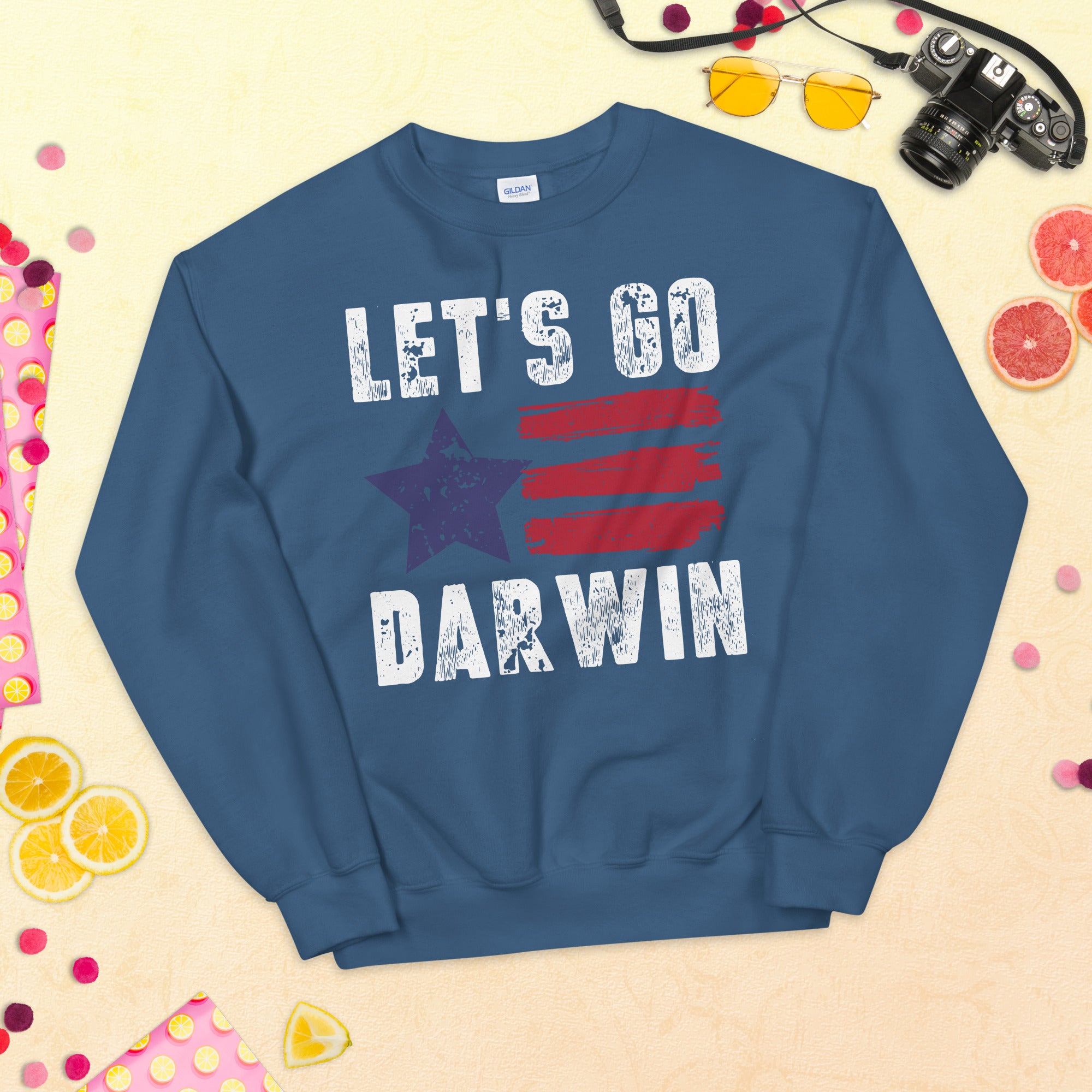 Lets Go Darwin Sweater, Let's Go Darwin Shirt, Fully Vaccinated Sweatshirt, Pro Vaccine, Pro Biden, Funny Vaccinated Tee, Funny Democrat - Madeinsea©