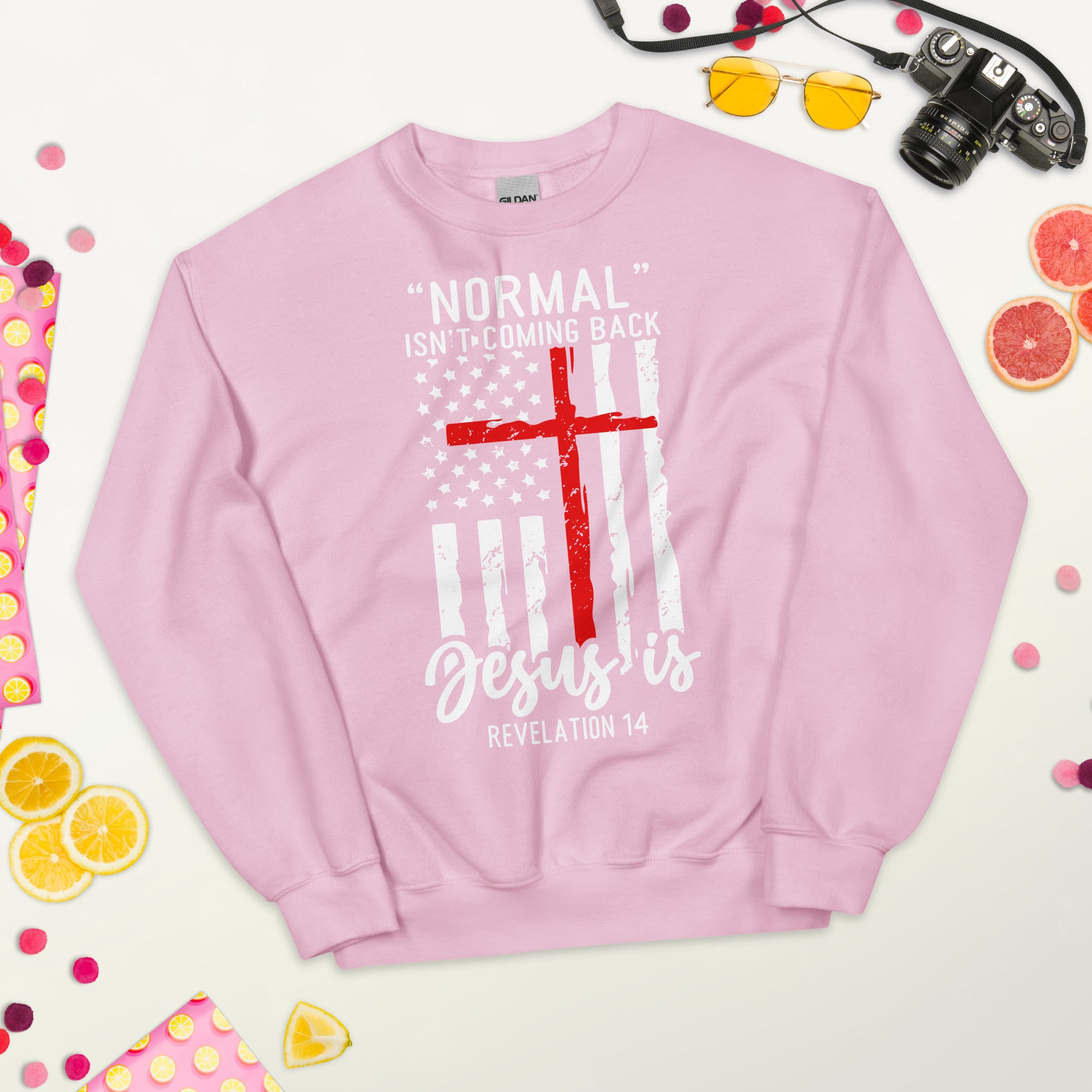 Bible Verse Revelation 14 Sweatshirt, Normal Isn't Coming Back Jesus Is, Faith Shirt, Religious Gifts, Motivational Sweater, Jesus Shirt