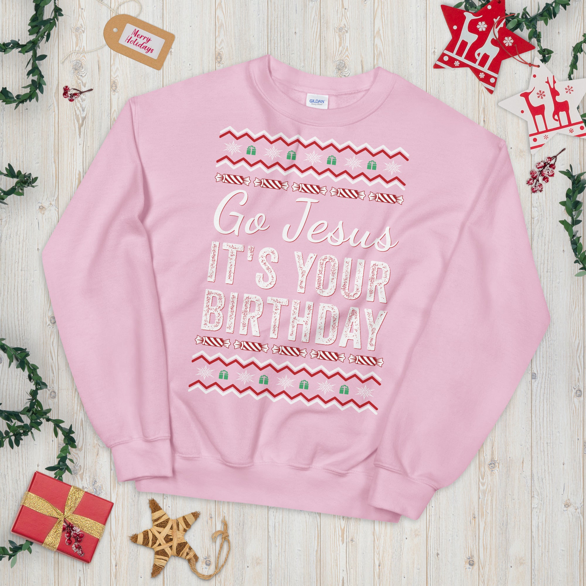 Go Jesus It's Your Birthday Christmas Sweatshirt, Go Jesus Sweatshirt, Jesus Birthday Sweater, Holiday Sweatshirt, Ugly Christmas Sweater - Madeinsea©