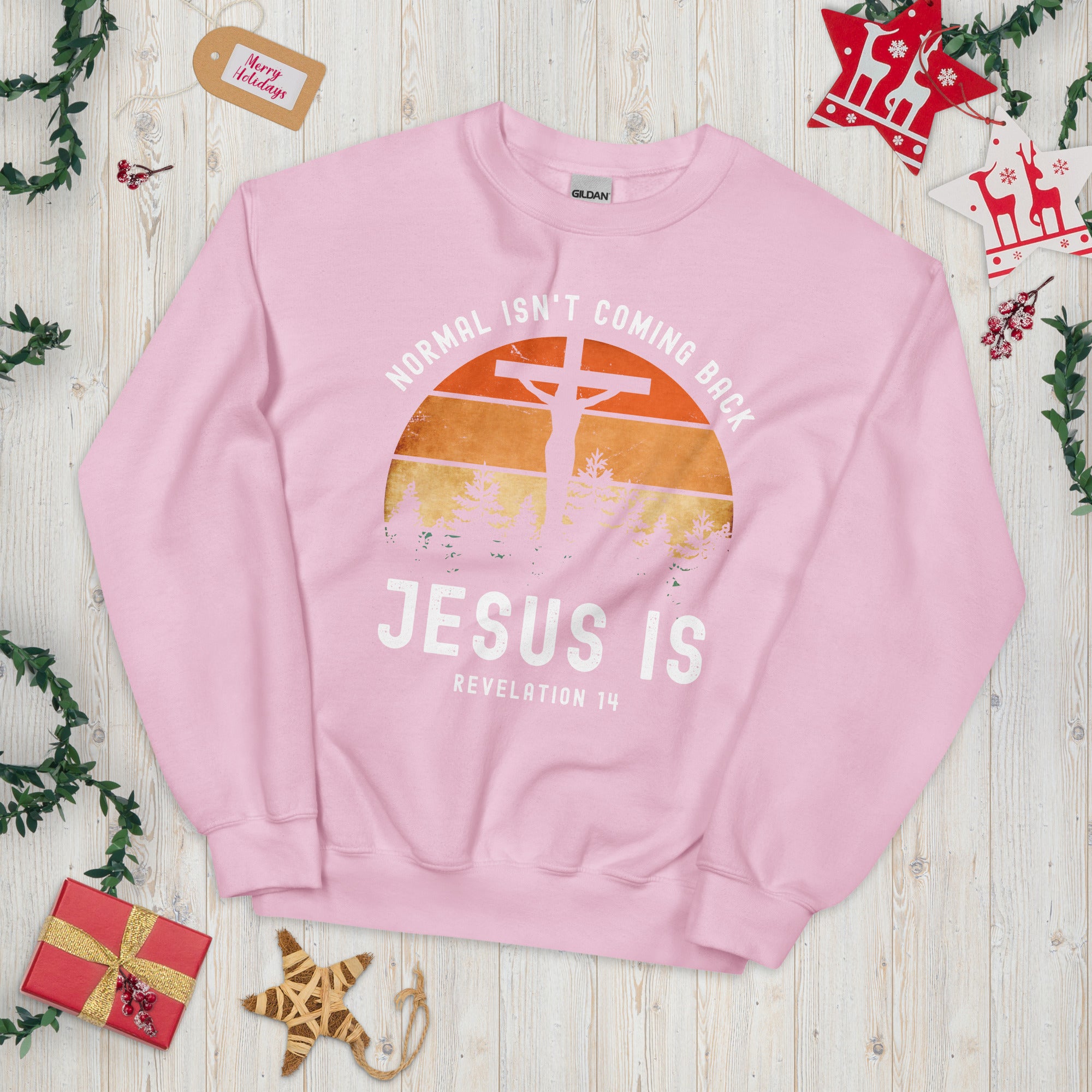 Normal Isn&#39;t Coming Back Jesus Is, Revelation 14 Sweatshirt, Bible Verse, Jesus Sweater, Faith Shirt, Religious Shirt, Motivational Gifts