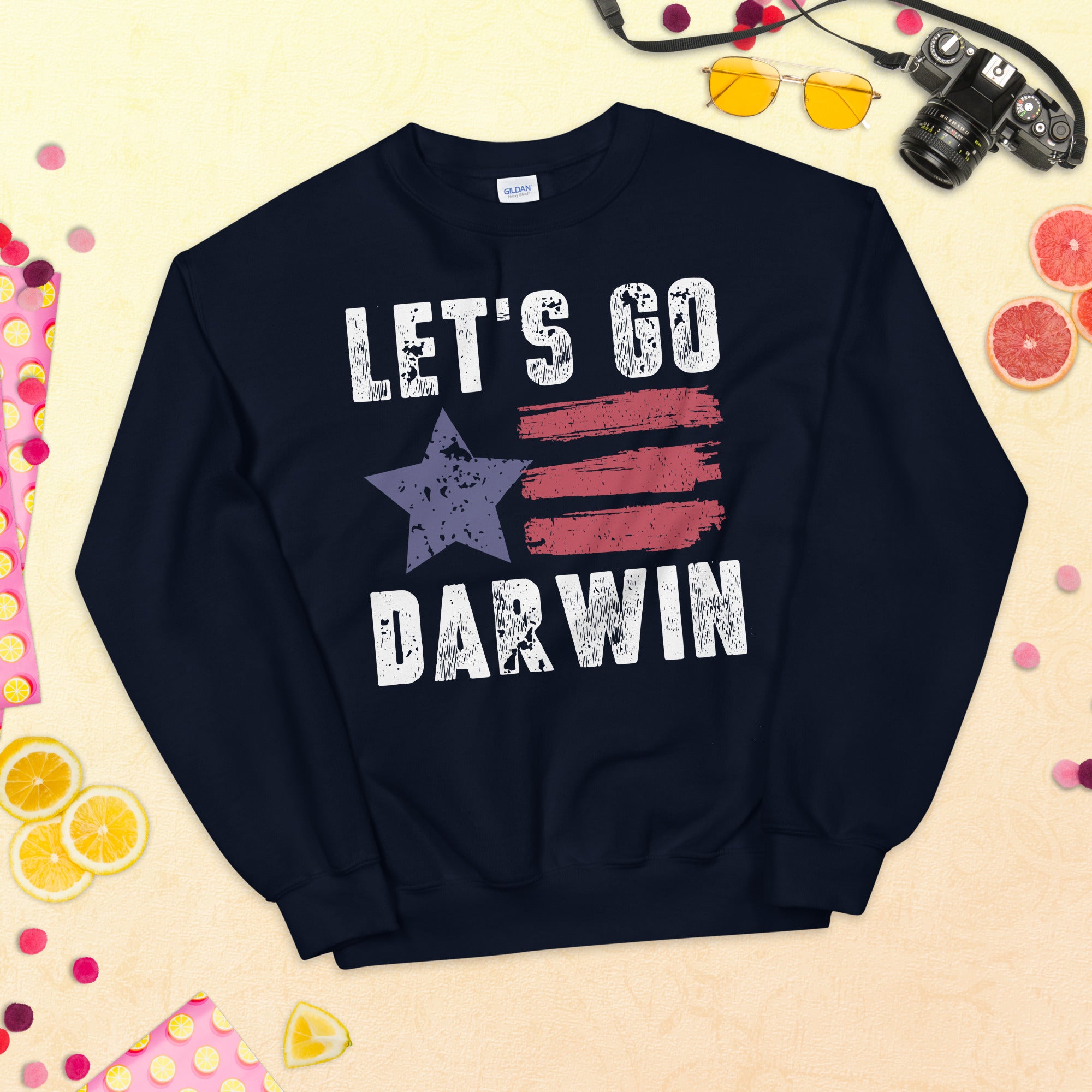 Lets Go Darwin Sweater, Let's Go Darwin Shirt, Fully Vaccinated Sweatshirt, Pro Vaccine, Pro Biden, Funny Vaccinated Tee, Funny Democrat - Madeinsea©