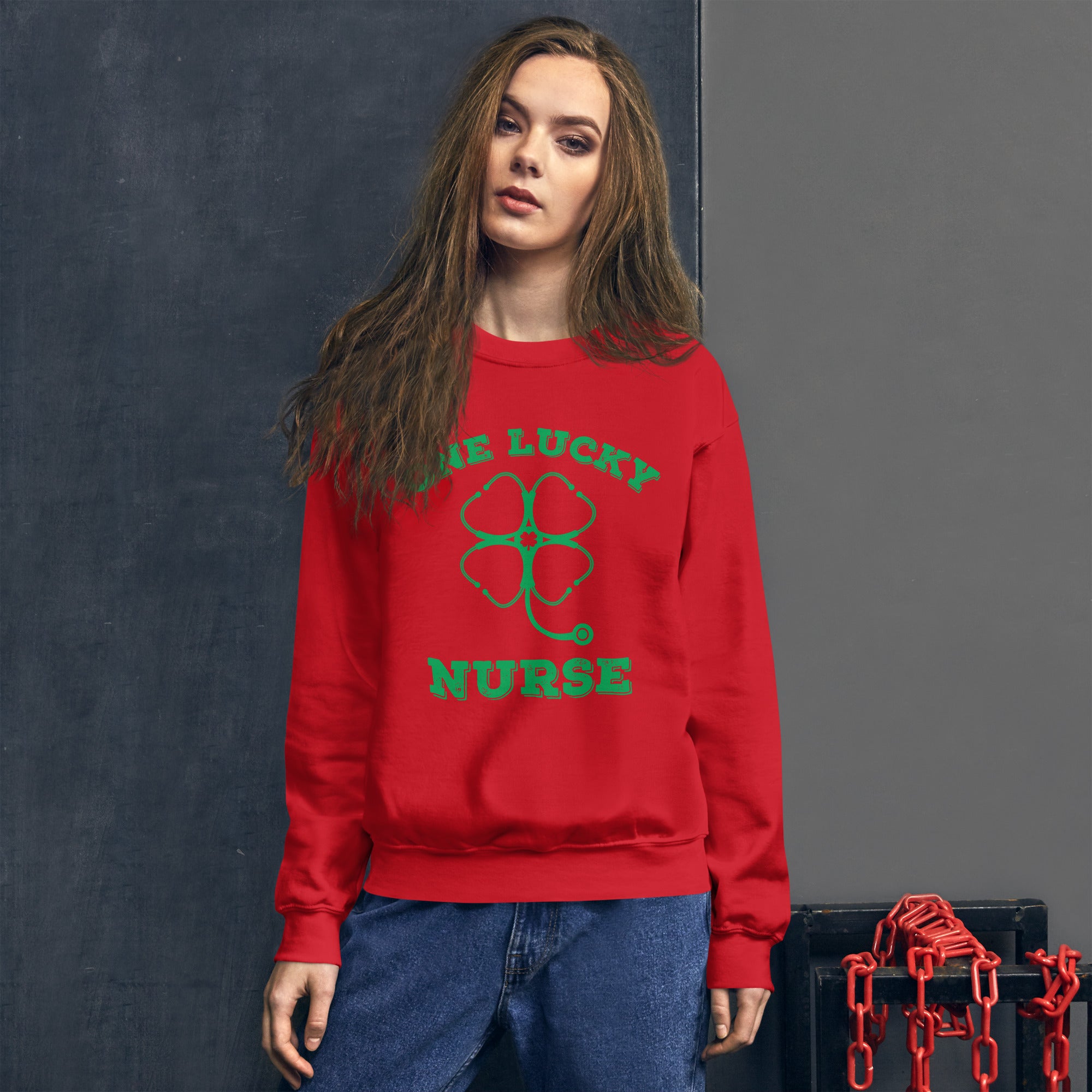 Lucky Nurse Sweatshirt, St. Patricks Day Krankenschwester Pullover, irische Krankenschwester Shirt, Geschenk für Krankenschwester, Saint Patricks Day Sweatshirt, Krankenschwester Geschenke