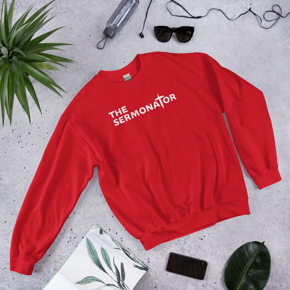 The Sermonator Sweatshirt, Funny Preacher Gift, Pastor Shirt, Missionary Sweater, Gifts For Pastor, Christian Preacher Crewneck Sweatshirt - Madeinsea©