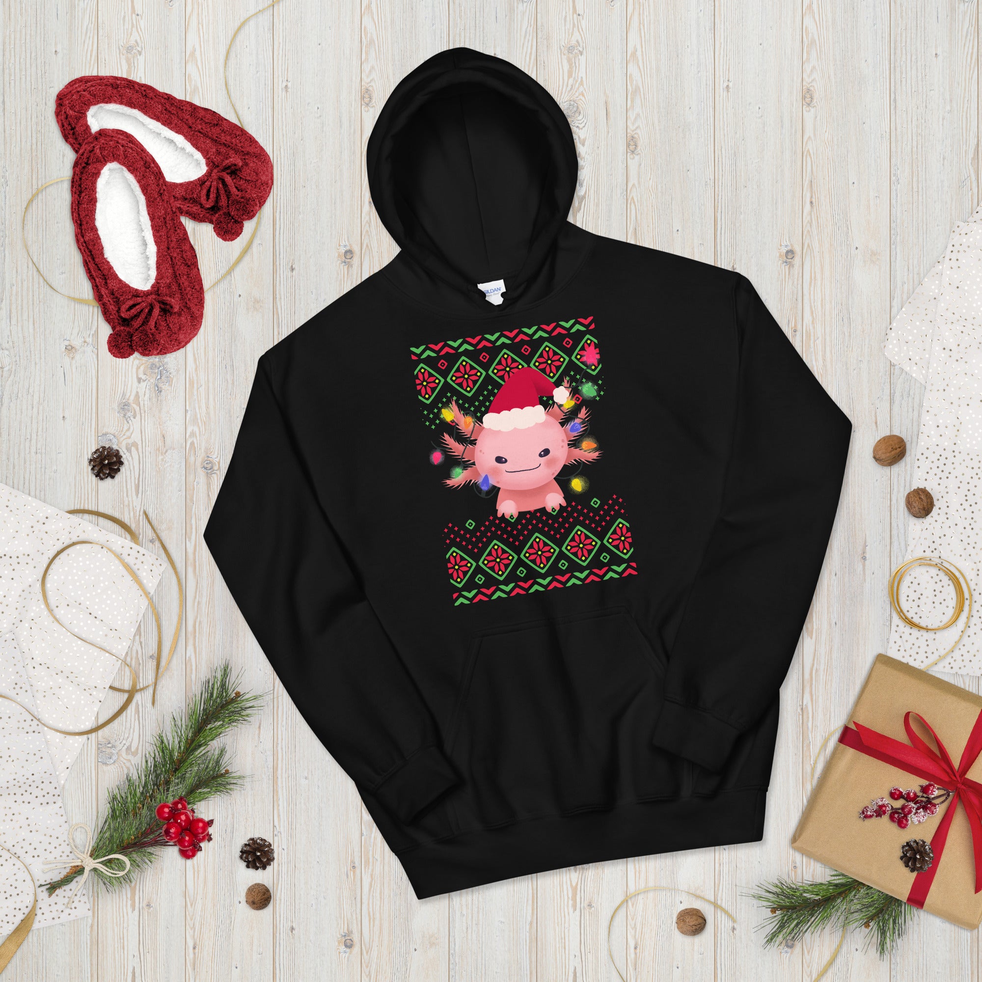 Axolotl Christmas Hoodie, Merry Axolotlmas Hoodie, Funny Axolotl Hoodie, Christmas Hoodie, Xmas Axolotl gift, Axolotl Lovers Gift