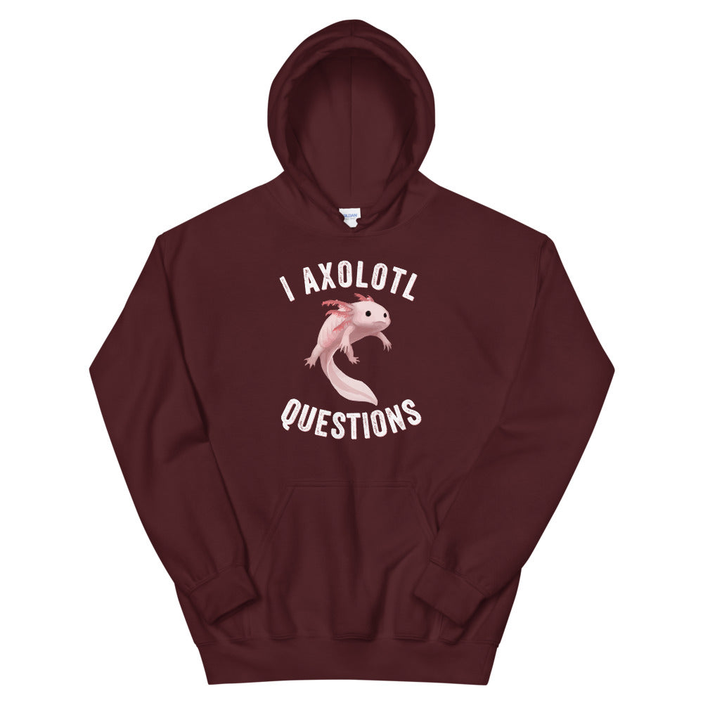 Ich Axolotl Fragen, Axolotl Fisch Hoodie, Axolotl Liebhaber Geschenk, Süßer Axolotl Hoodie, Axolotl Hoodie, Tierliebhaber Hoodie, Mexikanischer wandelnder Fisch