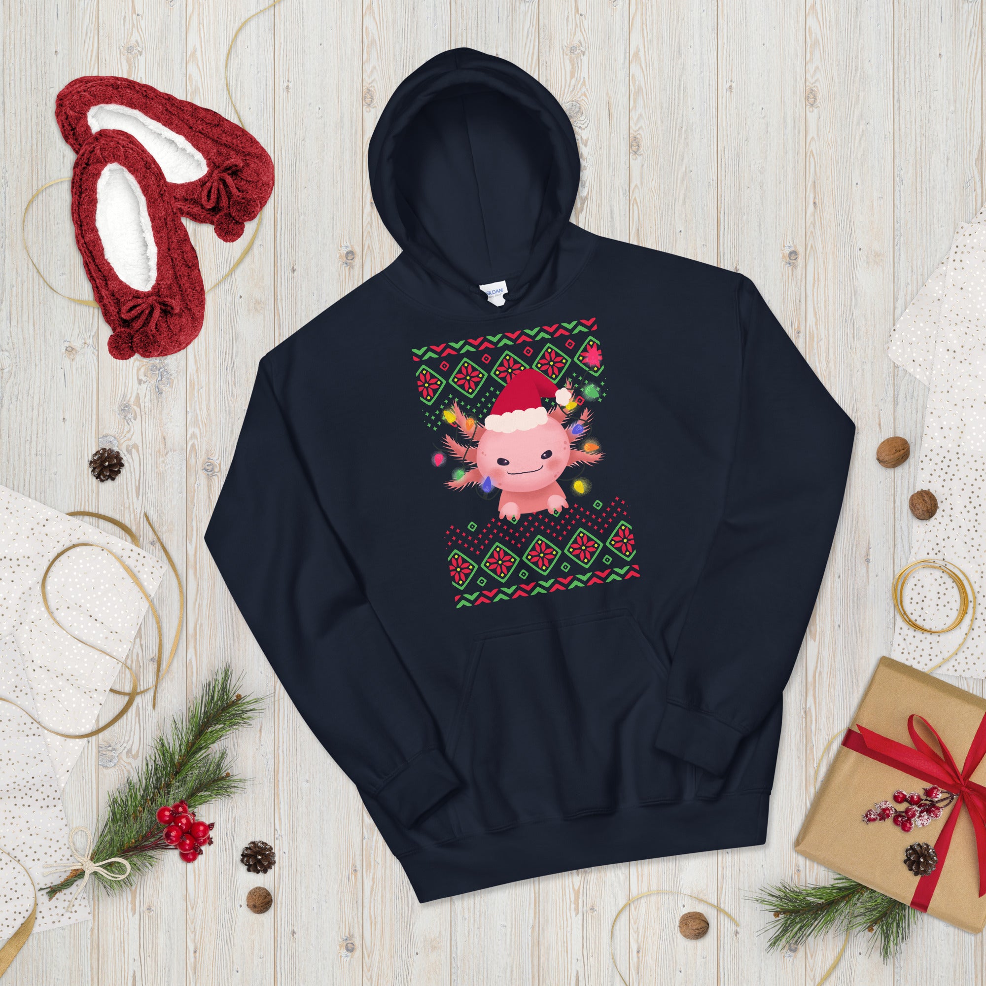 Axolotl Christmas Hoodie, Merry Axolotlmas Hoodie, Funny Axolotl Hoodie, Christmas Hoodie, Xmas Axolotl gift, Axolotl Lovers Gift