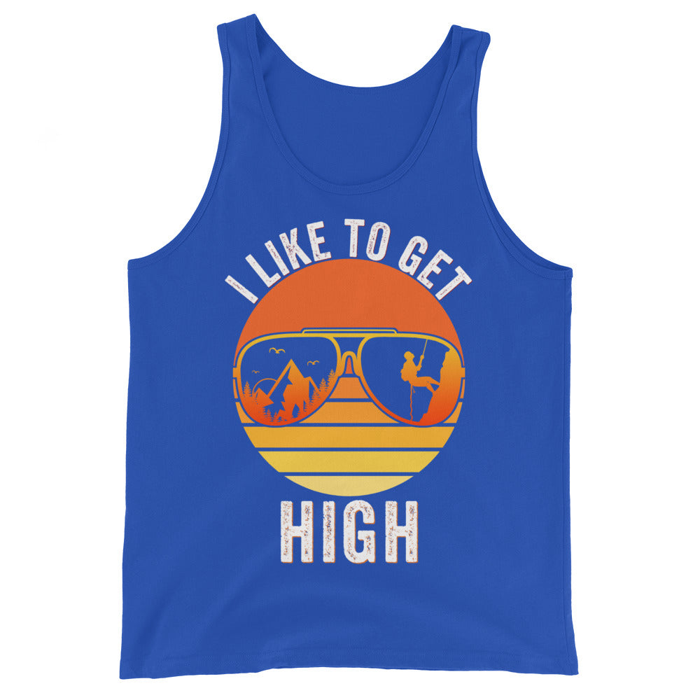 I Like To Get High Tank Top, Kletter-Tanktop, Boulderwände Klettern Vintage Retro Tanktop, Geschenk für Kletterer Bolder Boulder
