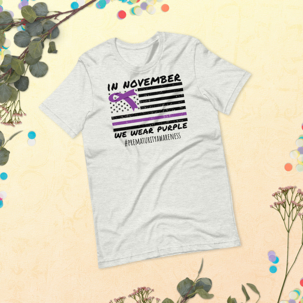Prematurity Awareness Shirt, In November We Wear Purple Shirt, Prematurity T Shirt, World Prematurity Tee, NICU Staff Tee - Madeinsea©