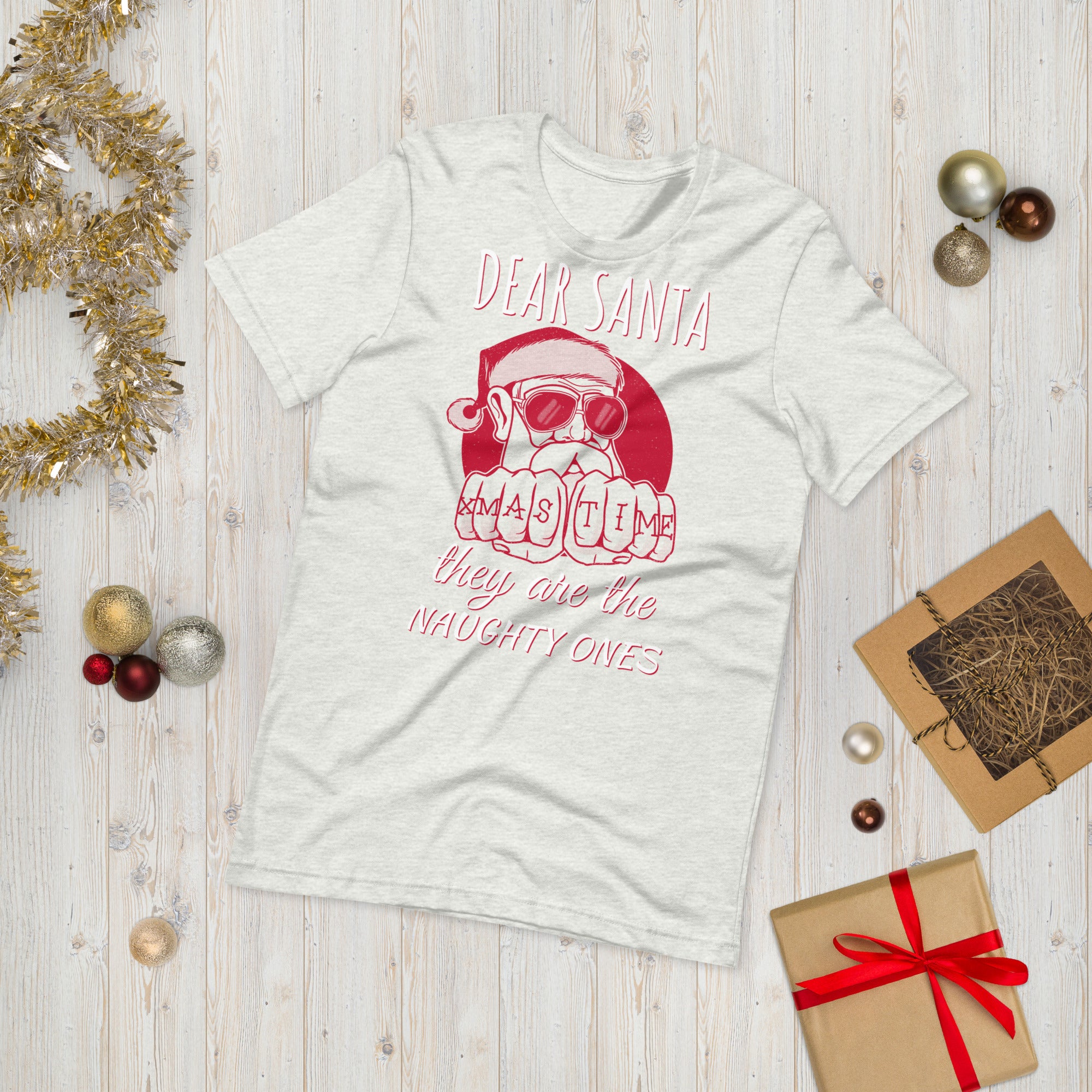 Dear Santa They're The Naughty Ones Shirt, Funny Christmas Gift, Funny Santa Shirt, Christmas Gift, Christmas Pajama Top, Naughty Christmas - Madeinsea©