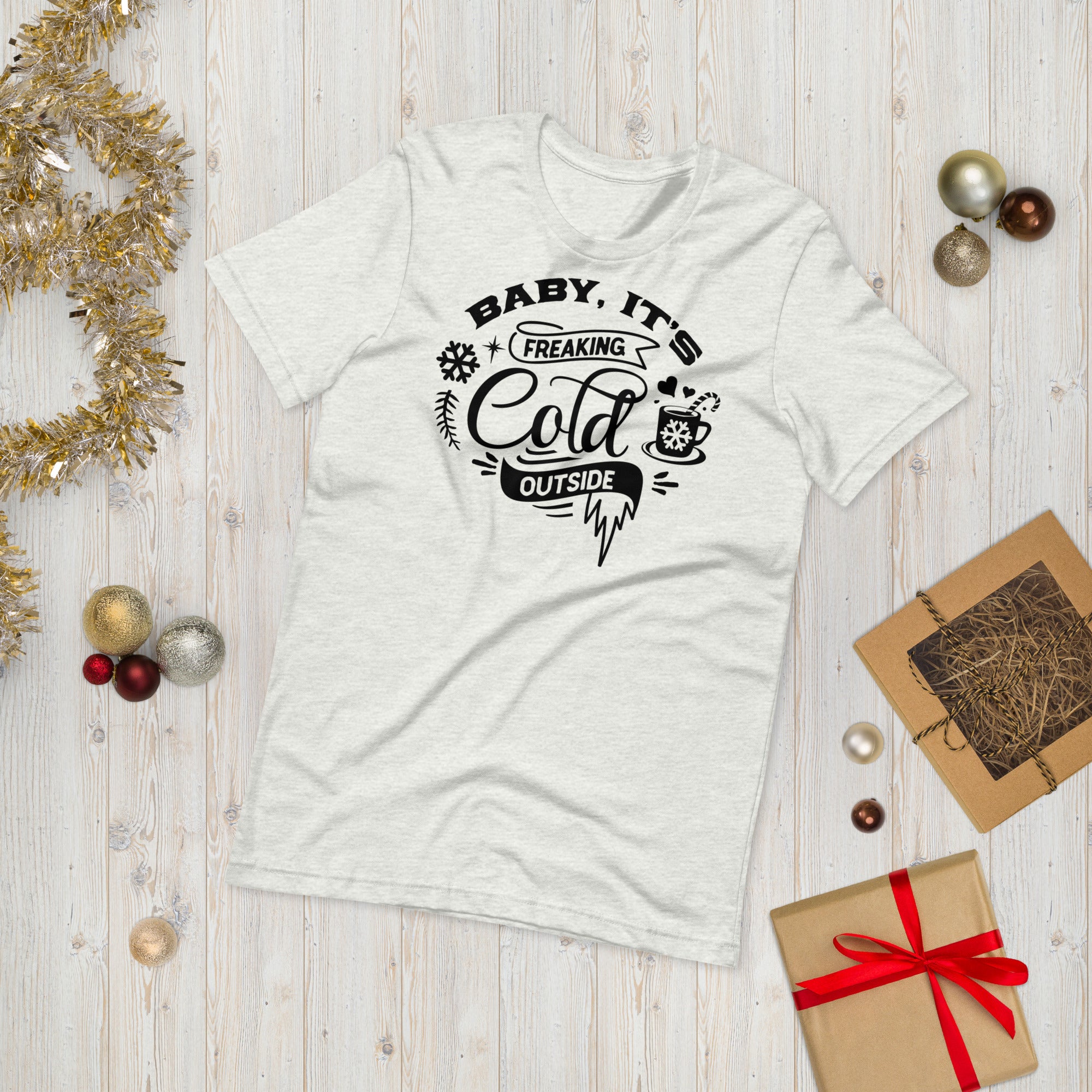 Baby It's Cold Outside T Shirt, Christmas T-Shirt, Funny Christmas Shirt, Christmas Gifts, Cute Christmas Pajama, Family Pajamas - Madeinsea©