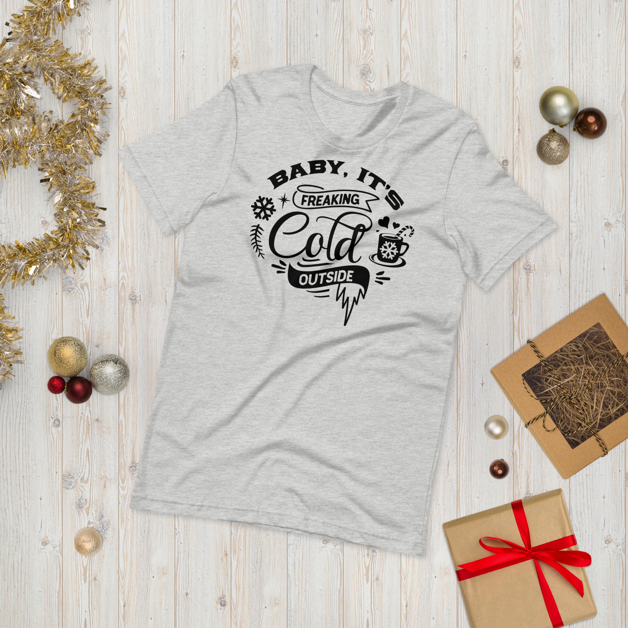 Baby It's Cold Outside T Shirt, Christmas T-Shirt, Funny Christmas Shirt, Christmas Gifts, Cute Christmas Pajama, Family Pajamas - Madeinsea©