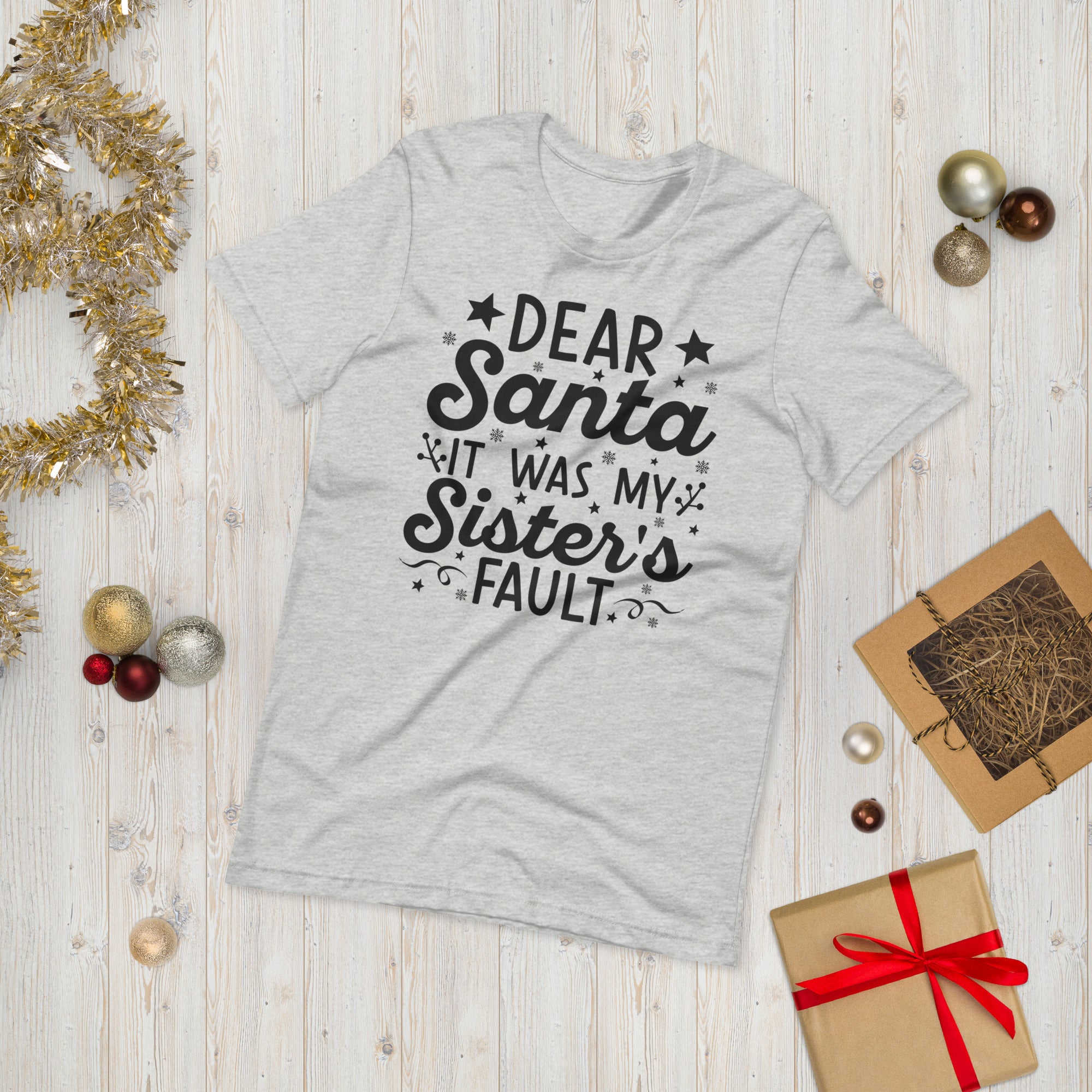 Dear Santa It Was My Sister's Fault, Naughty Sister Shirt, Christmas Gift for Sister, Shes The Naughty One, Funny Xmas Shirt, Bad Sister - Madeinsea©