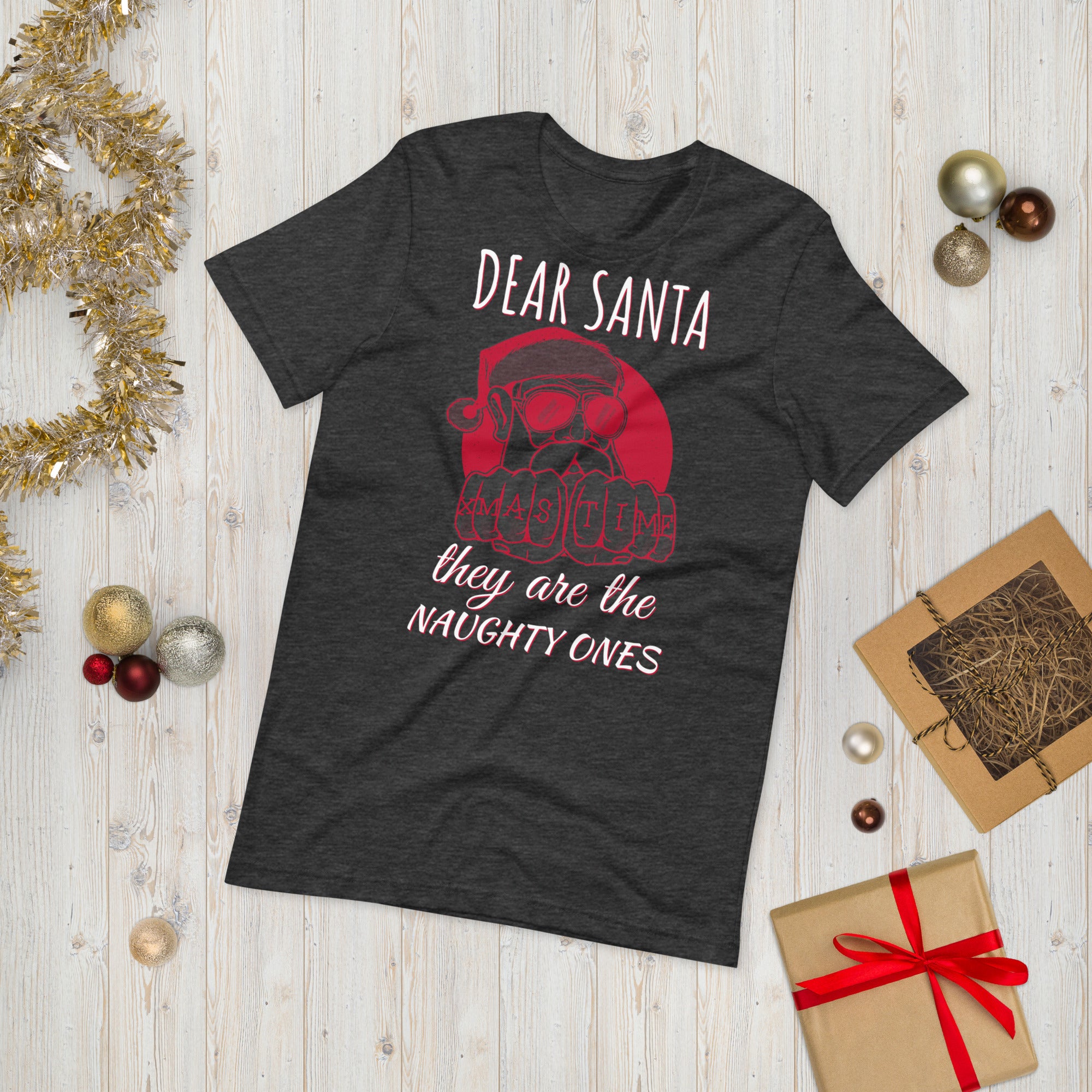 Dear Santa They're The Naughty Ones Shirt, Funny Christmas Gift, Funny Santa Shirt, Christmas Gift, Christmas Pajama Top, Naughty Christmas - Madeinsea©
