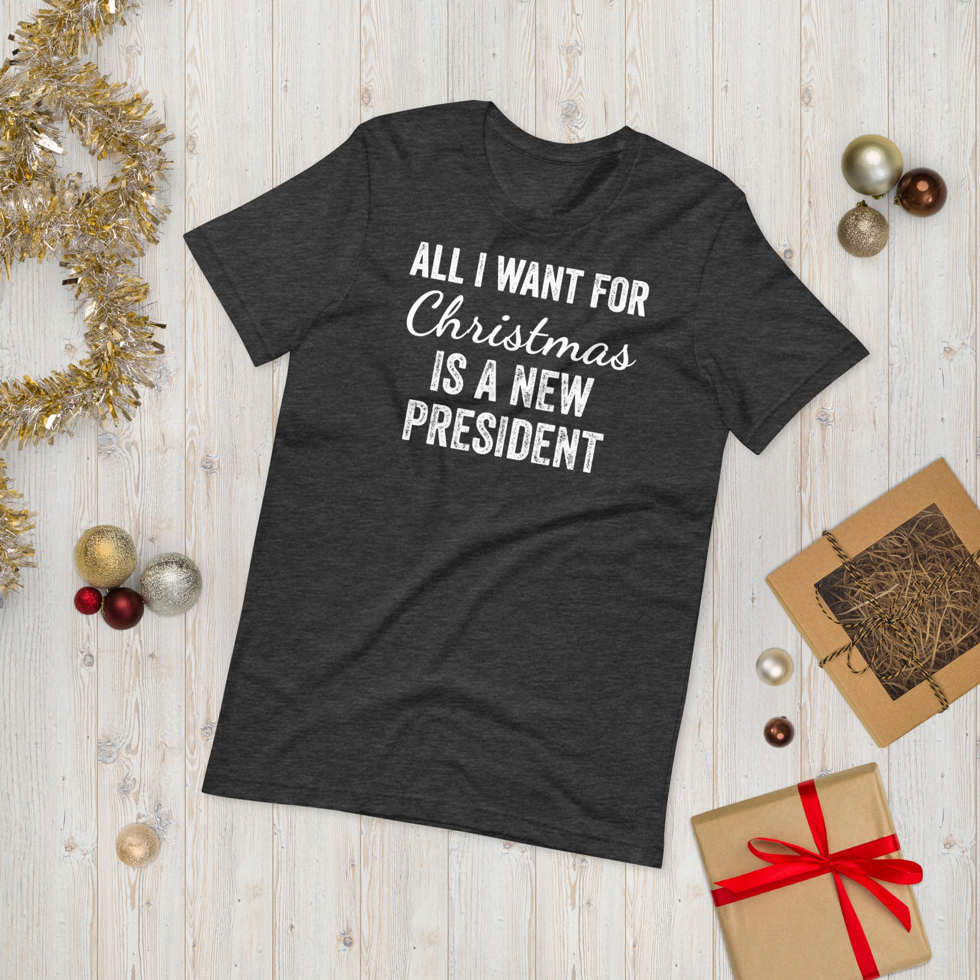 All I Want For Christmas Is A New President T Shirt, FJB Christmas Shirt, Christmas Gift, Anti Biden Gift, Christmas Pajamas, FJB Xmas Shirt