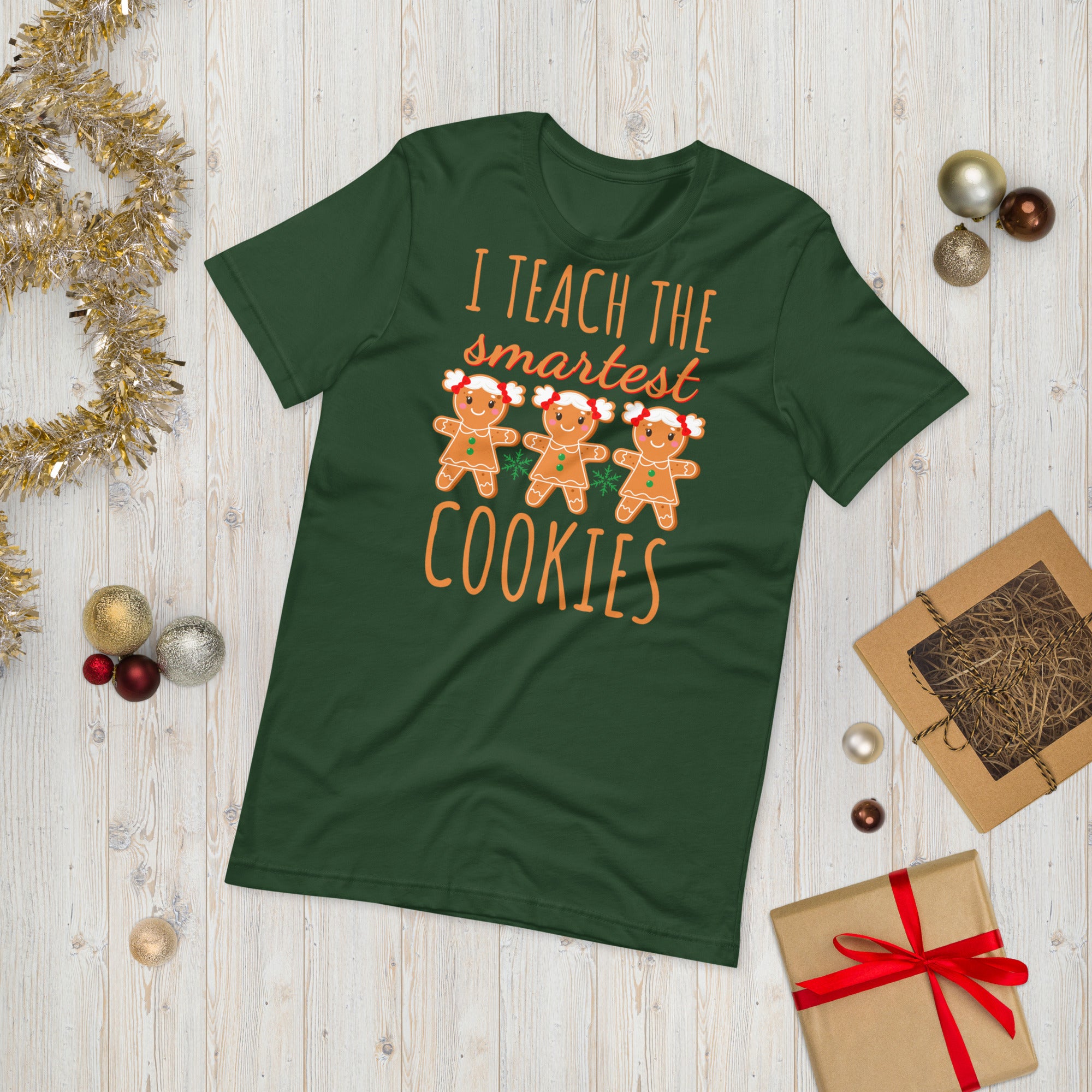 Weihnachtsshirt für Lehrer, I Teach the Smartest Cookies Shirts, Weihnachtslehrer T-Shirt, Weihnachtsshirt, Lehrer Weihnachts-T-Shirt, Weihnachtsgeschenke