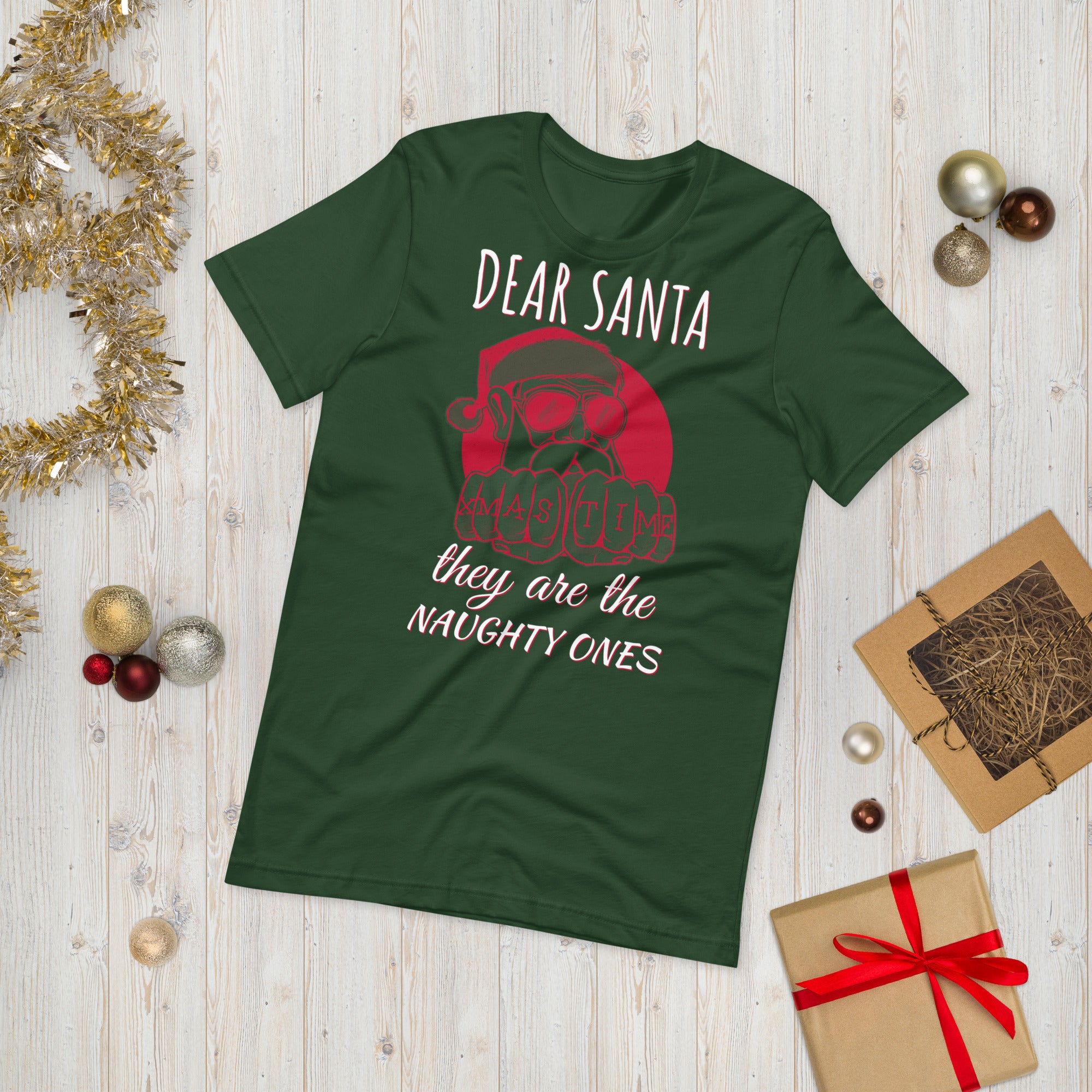 Dear Santa They're The Naughty Ones Shirt, Funny Christmas Gift, Funny Santa Shirt, Christmas Gift, Christmas Pajama Top, Naughty Christmas - Madeinsea©