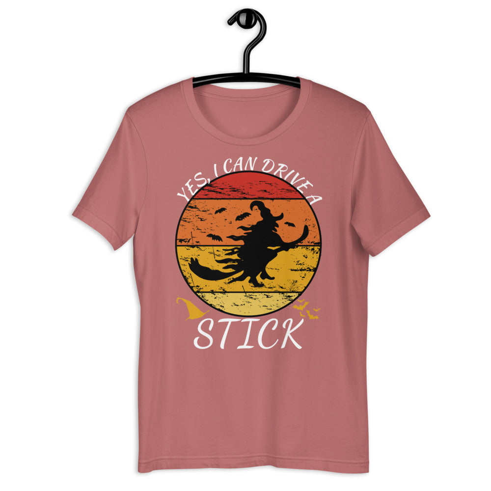 Yes I Can Drive A Stick, Witch Shirt, Halloween Shirt Women, Sexy Witch Costume, Halloween Party Shirt, Hocus Pocus Shirt, Old Witch Shirt - Madeinsea©