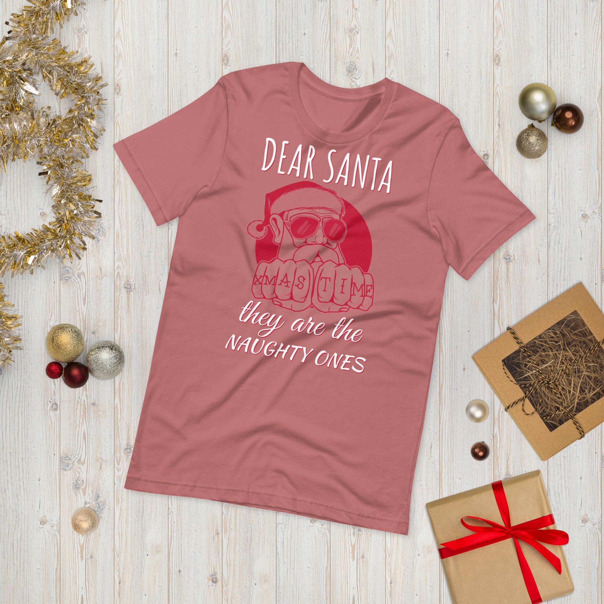Dear Santa They're The Naughty Ones Shirt, Funny Christmas Gift, Funny Santa Shirt, Christmas Gift, Christmas Pajama Top, Naughty Christmas - Madeinsea©