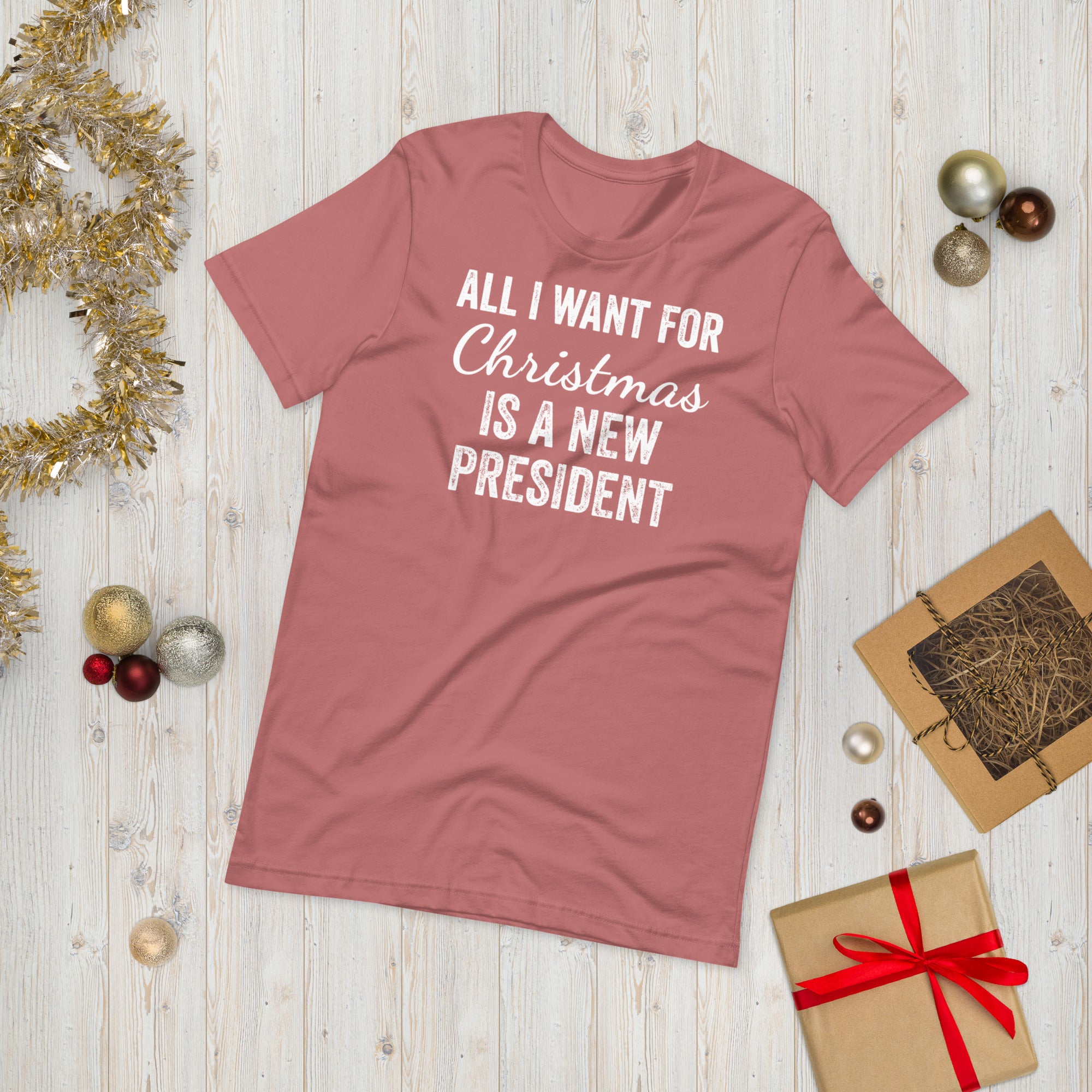 All I Want For Christmas Is A New President T Shirt, FJB Christmas Shirt, Christmas Gift, Anti Biden Gift, Christmas Pajamas, FJB Xmas Shirt